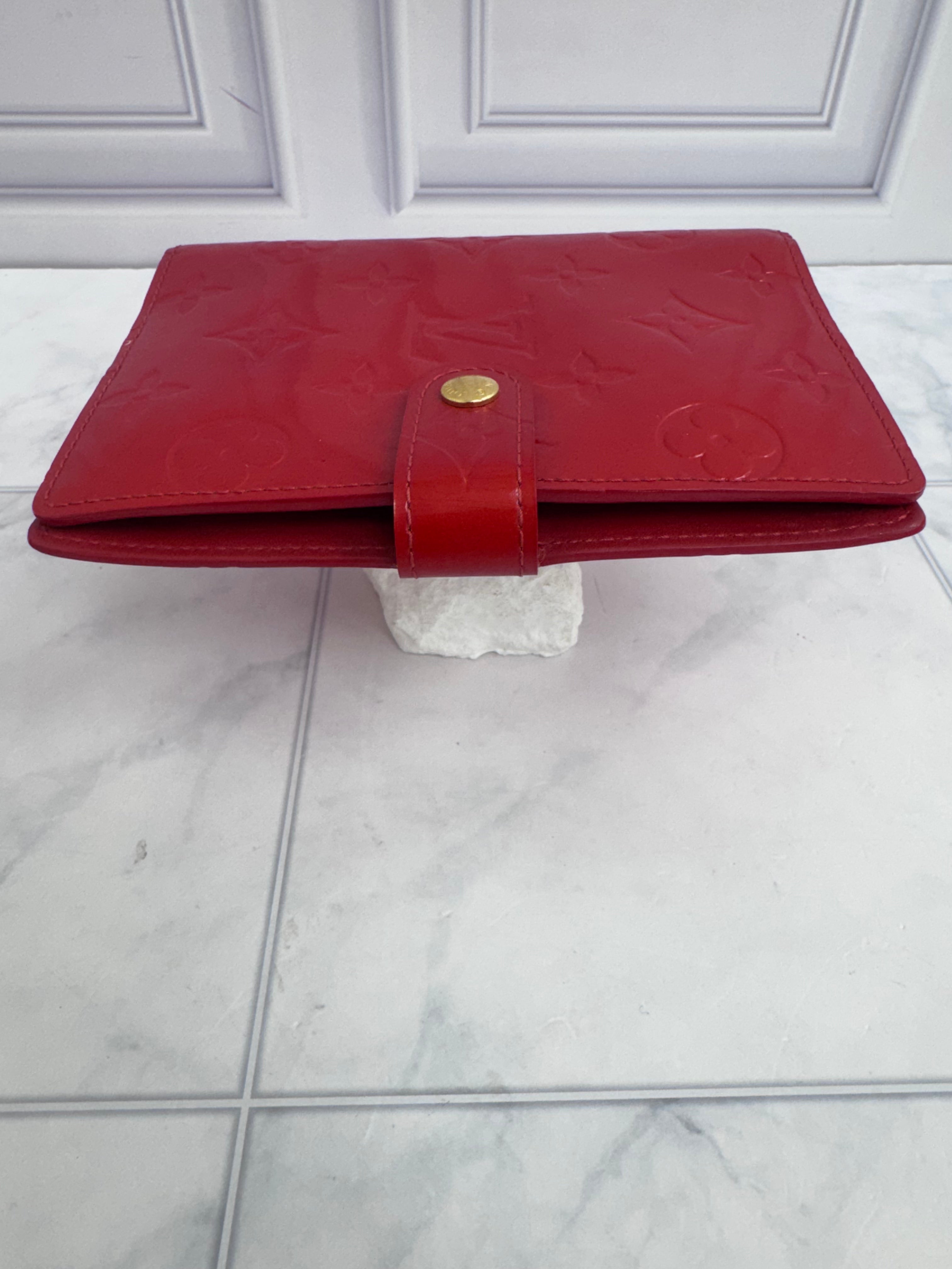 Louis Vuitton Red Vernis Monogram Agenda PM
