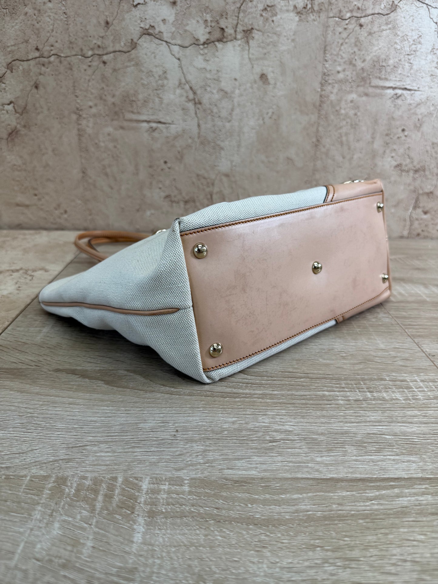 Gucci Ivory Canvas New Britt Tote Bag