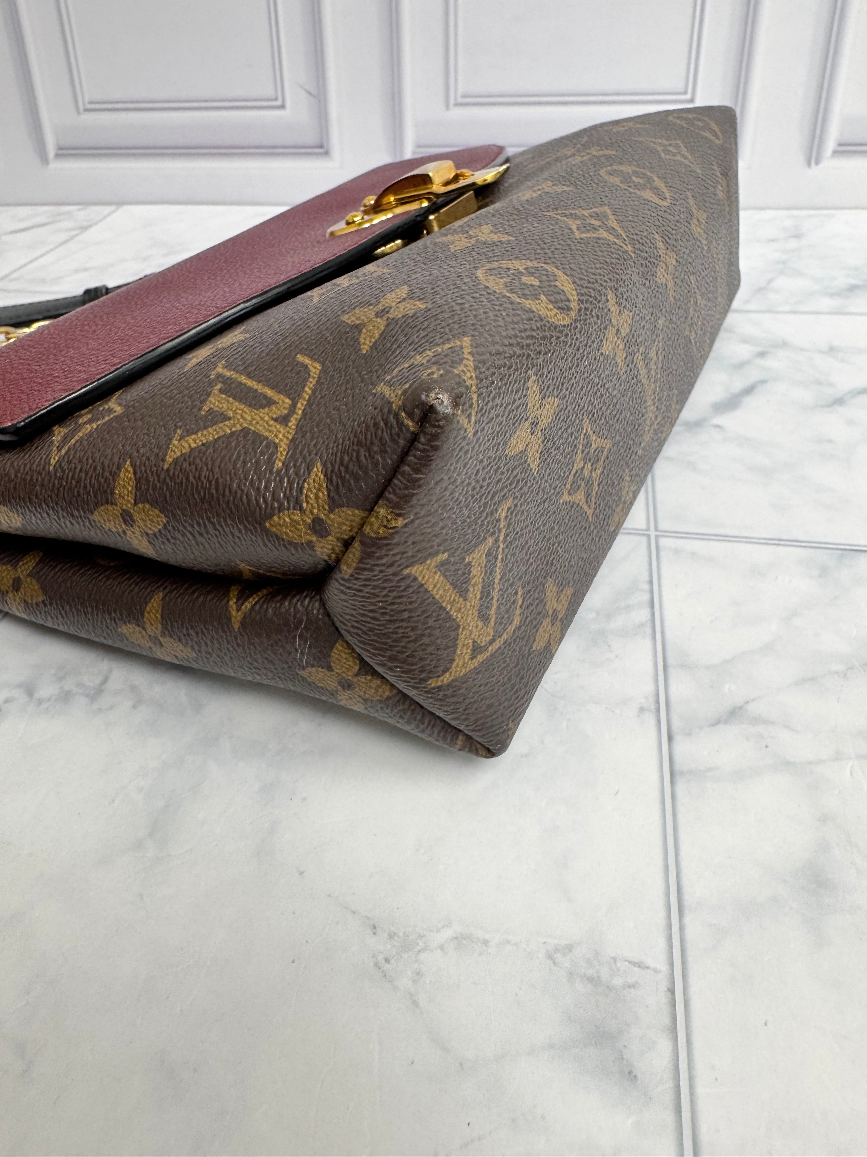 Louis Vuitton Monogram And Burgundy Saint-Placide Shoulder Bag