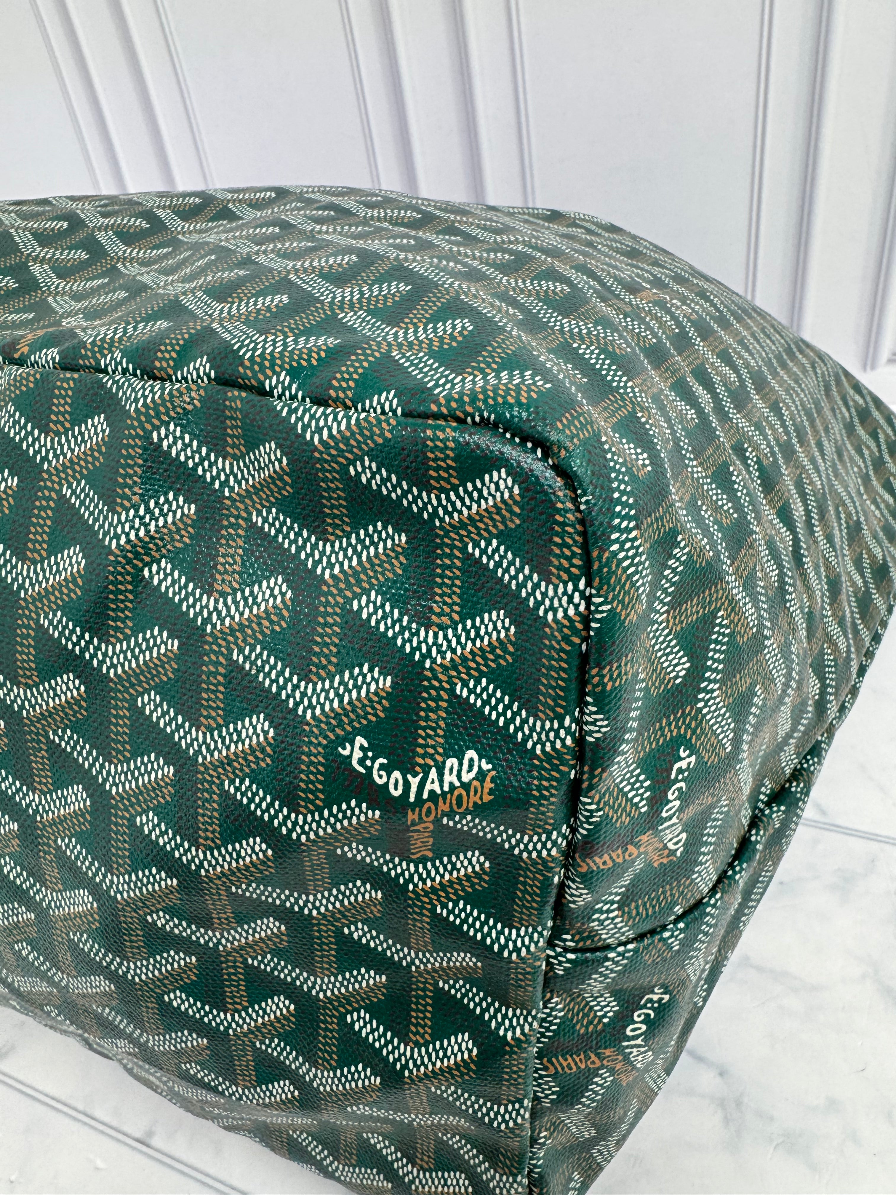 Goyard Green Goyardine Coated Canvas Saint Louis Tote GM