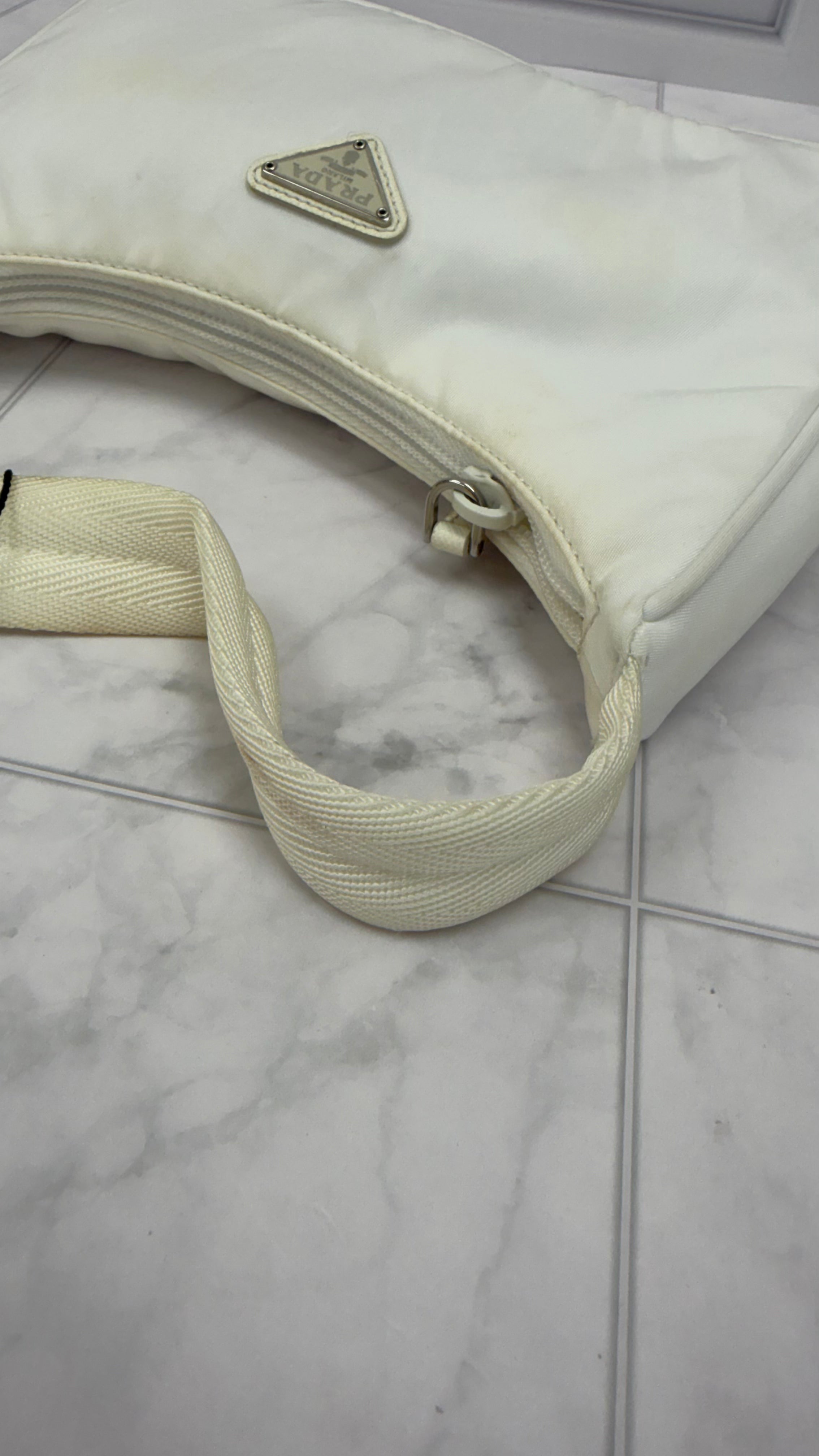 *DONS DROP* Prada White Nylon Re-Edition Mini Shoulder Bag
