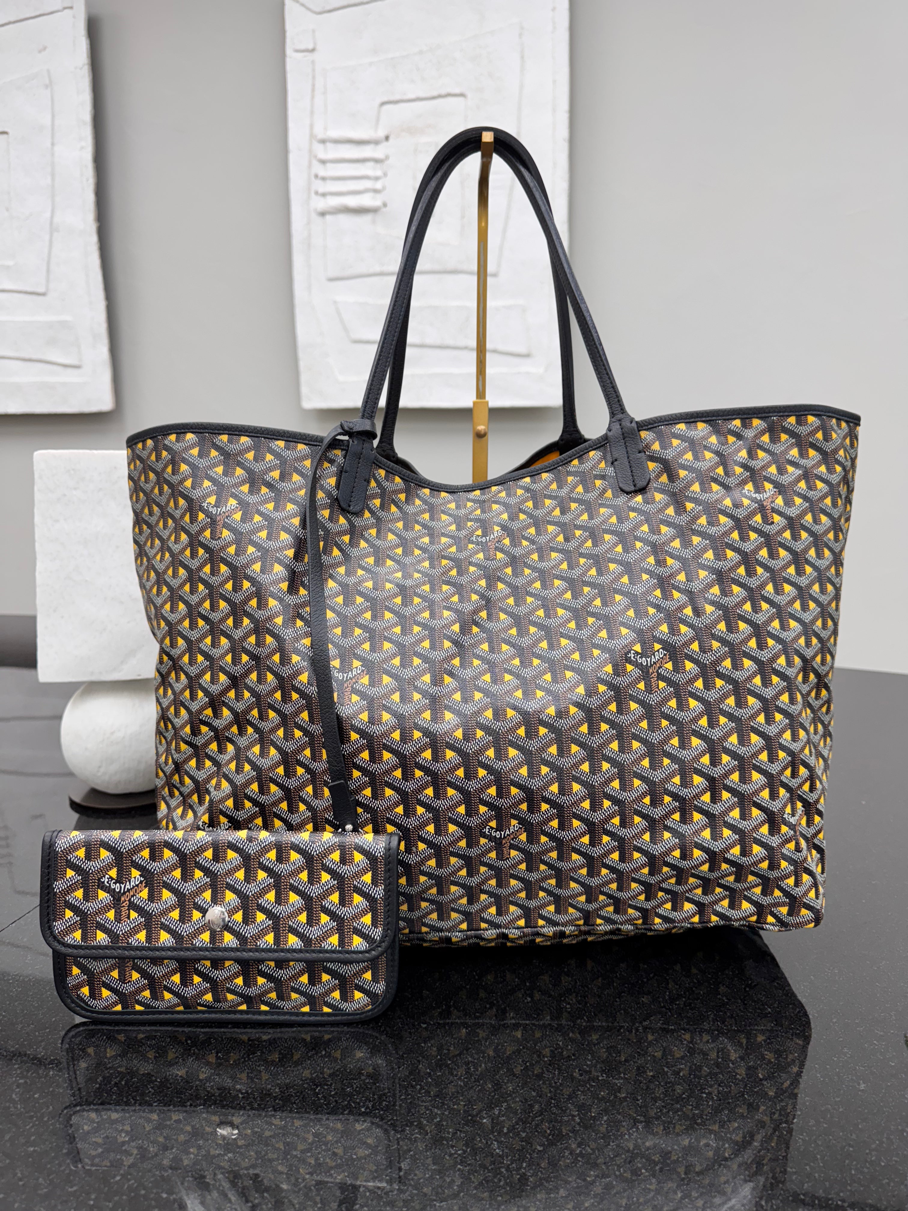 Goyard Yellow Coated Canvas Saint Louis Tote GM