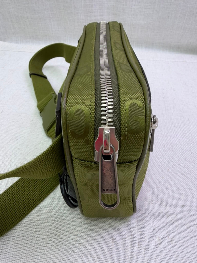 Gucci Green GG Nylon Off The Grid Belt Bag