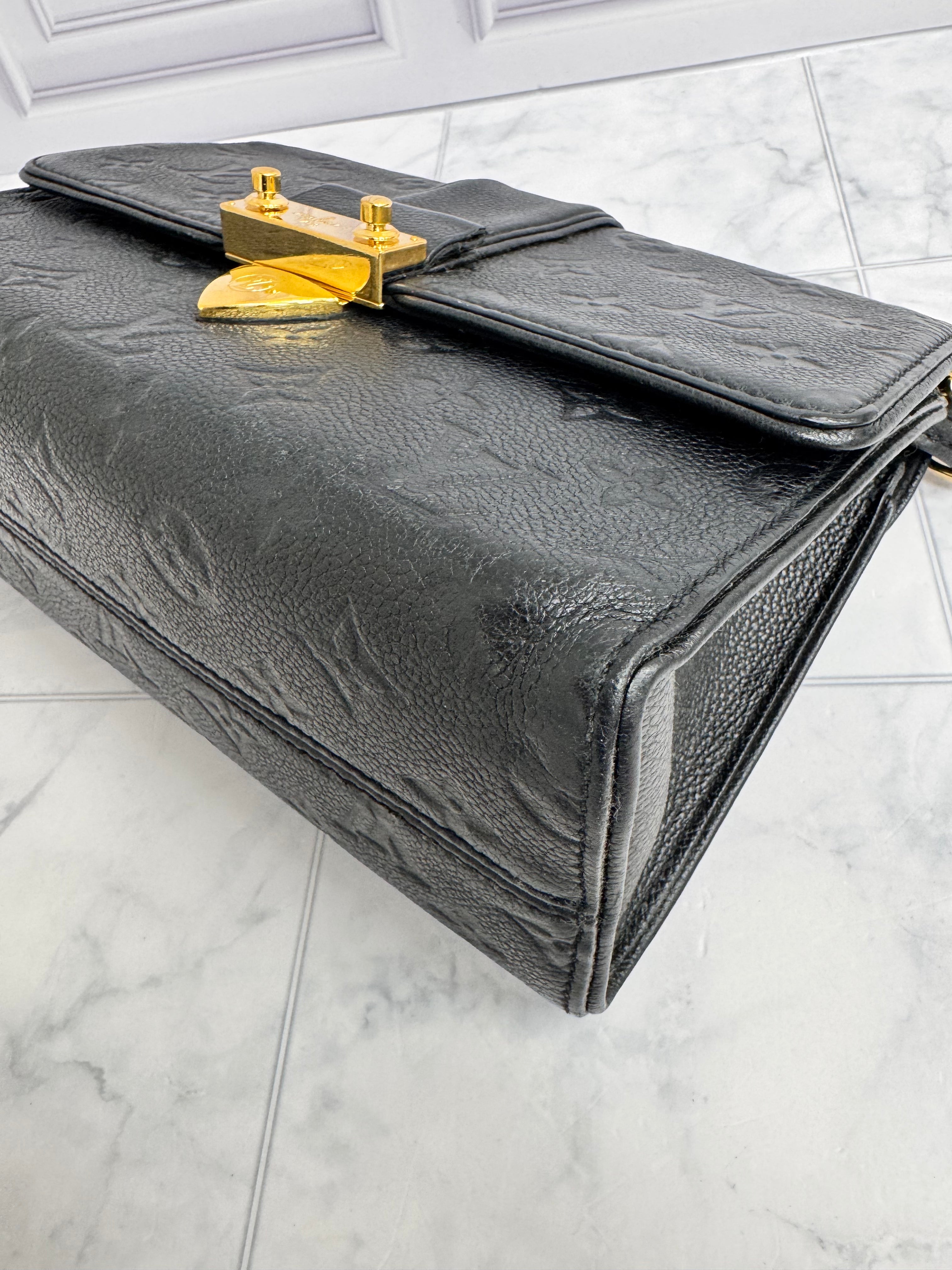 Louis Vuitton Black Empreinte Saint Sulpice Chain Shoulder Bag PM