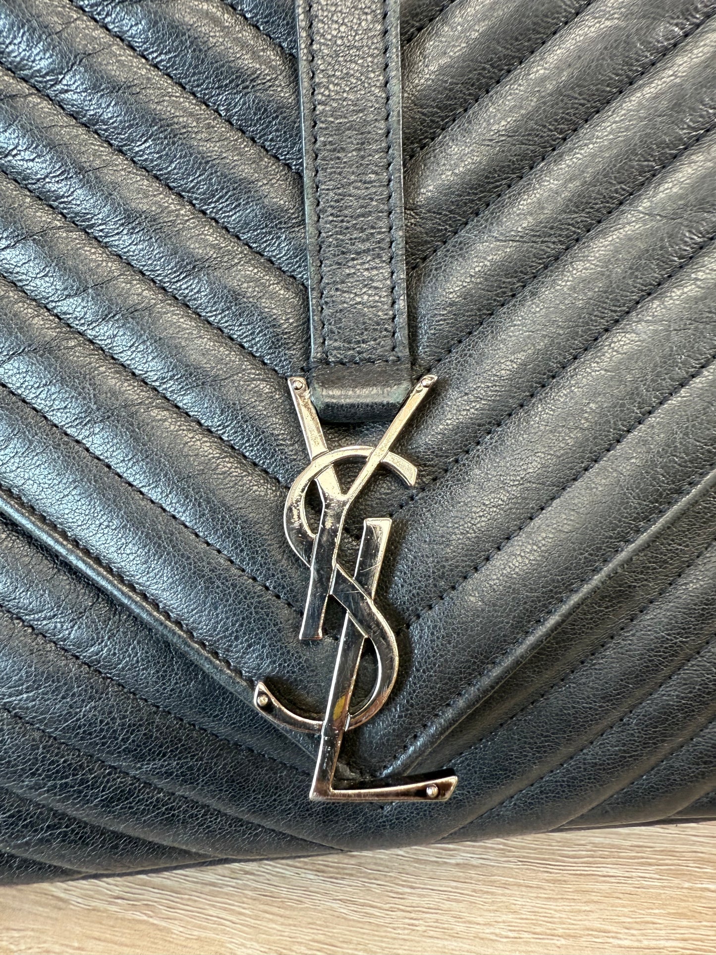 Saint Laurent YSL Black Leather Shoulder Bag