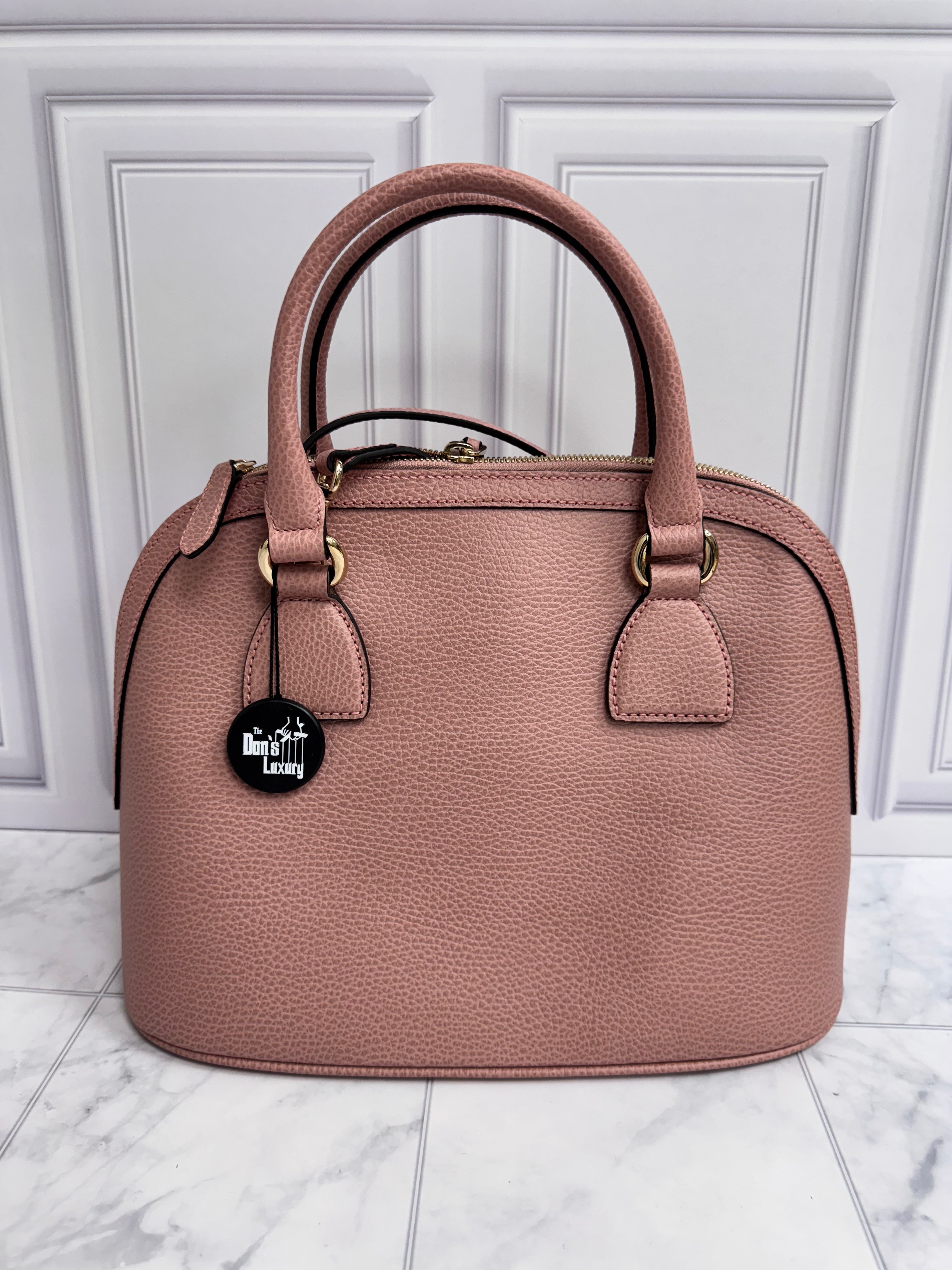 *DONS DROP* Gucci Pink Pebbled Leather GG Charm Dome Bag
