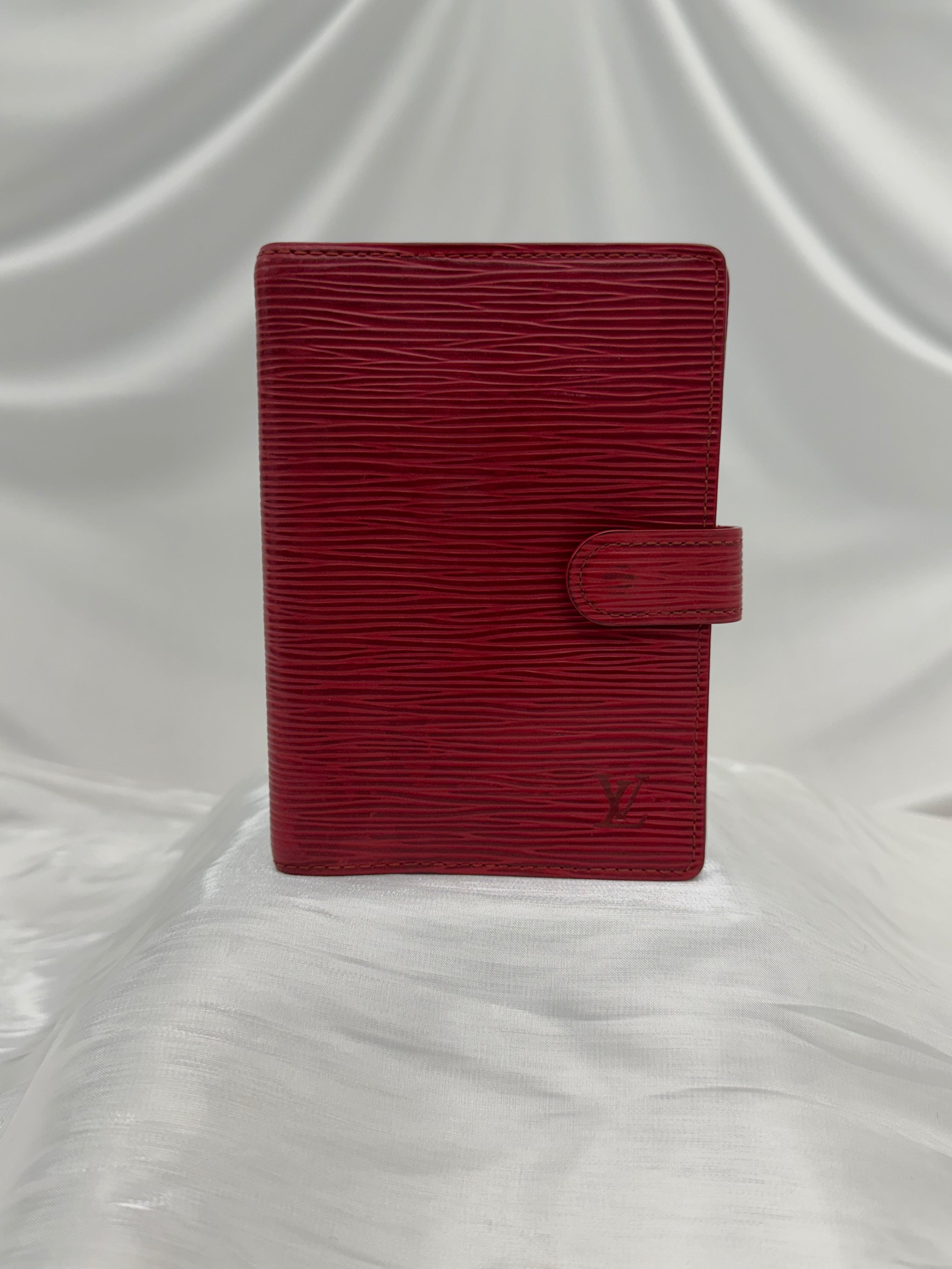 Louis Vuitton Red Epi Leather Passport Agenda PM