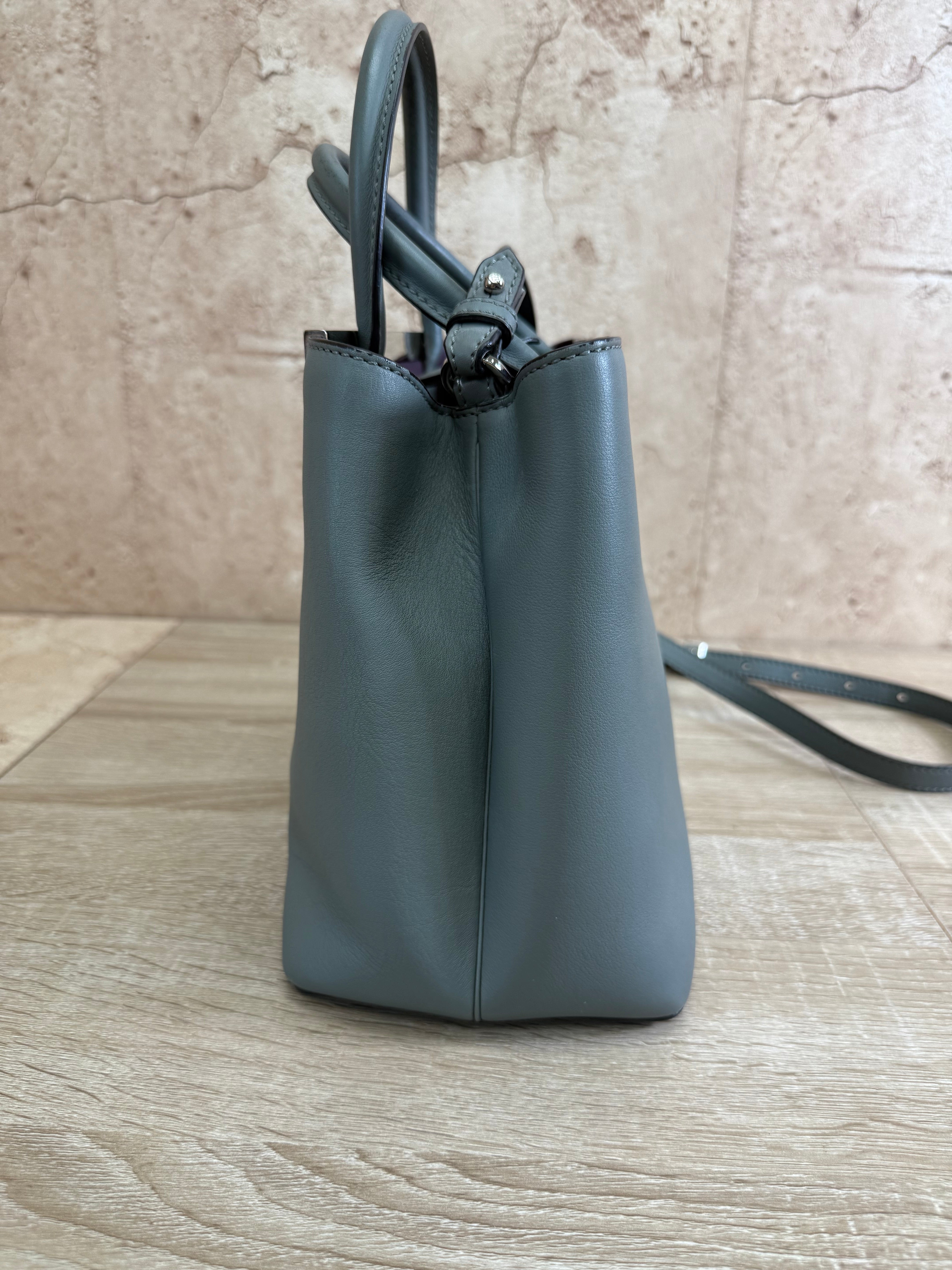 Fendi Grey Leather Petite 2Jours Bag