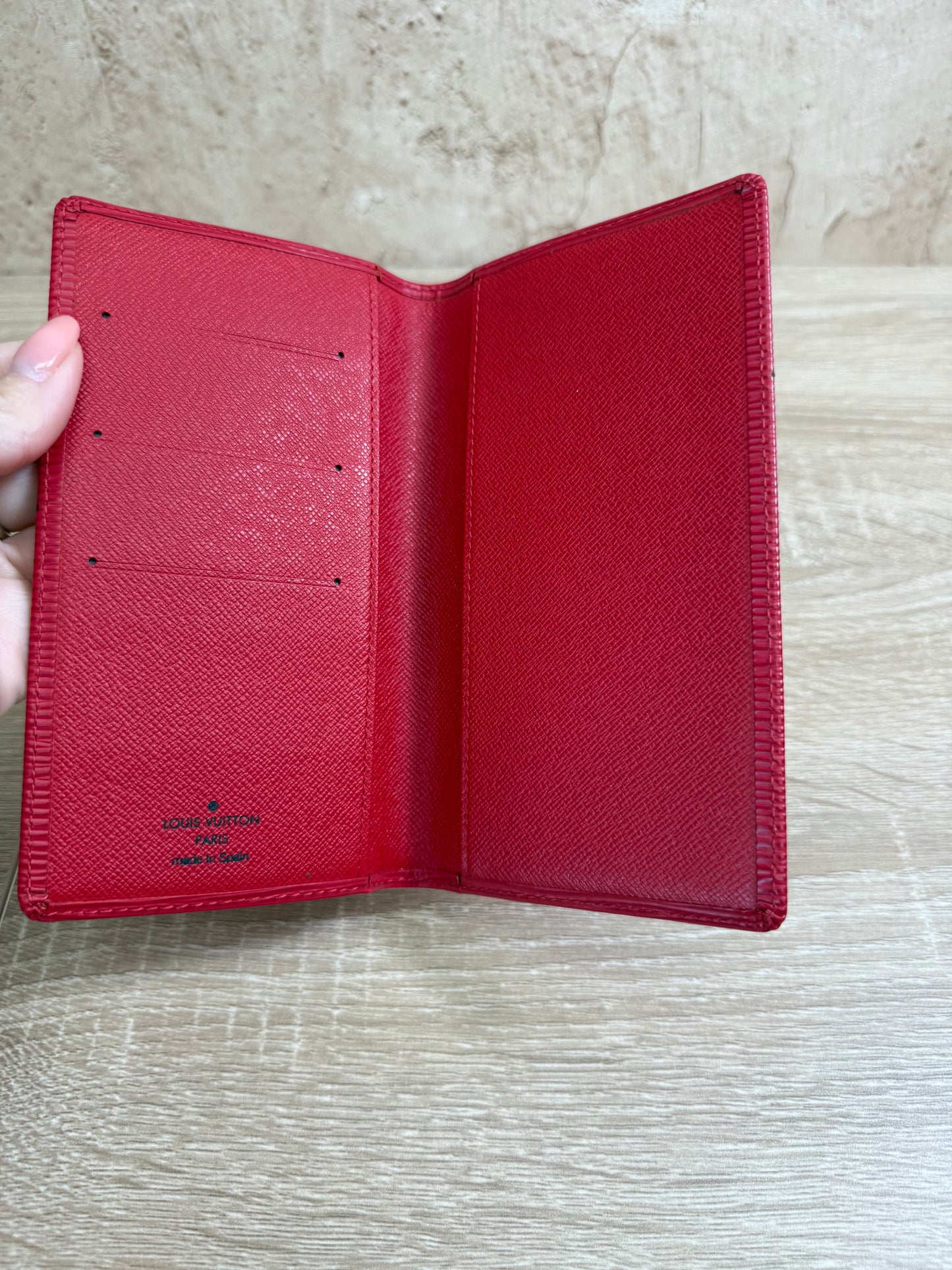Louis Vuitton Red Epi Long Wallet