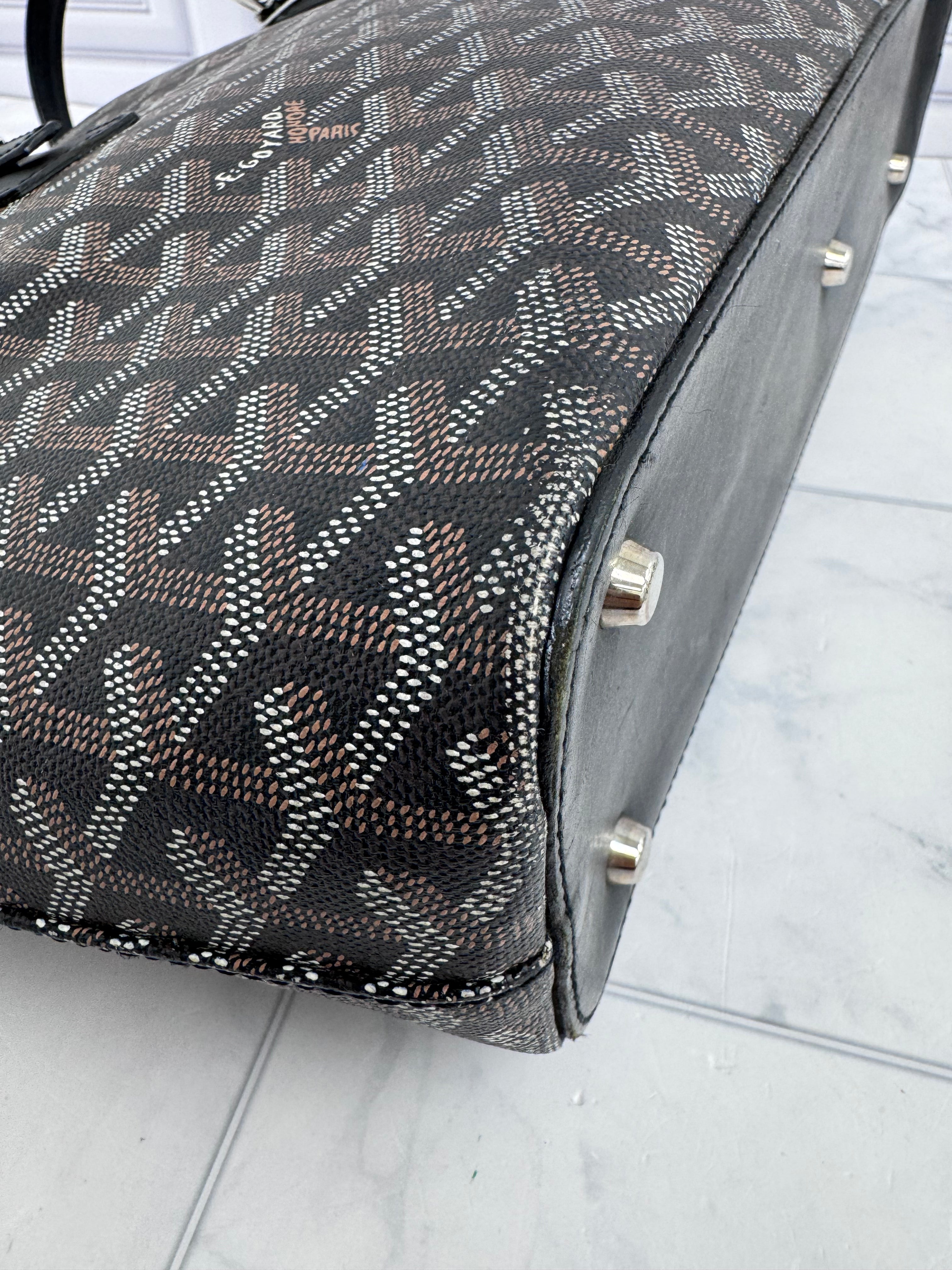 Goyard Black Goyardine Coated Canvas Okinawa PM Tote Bag