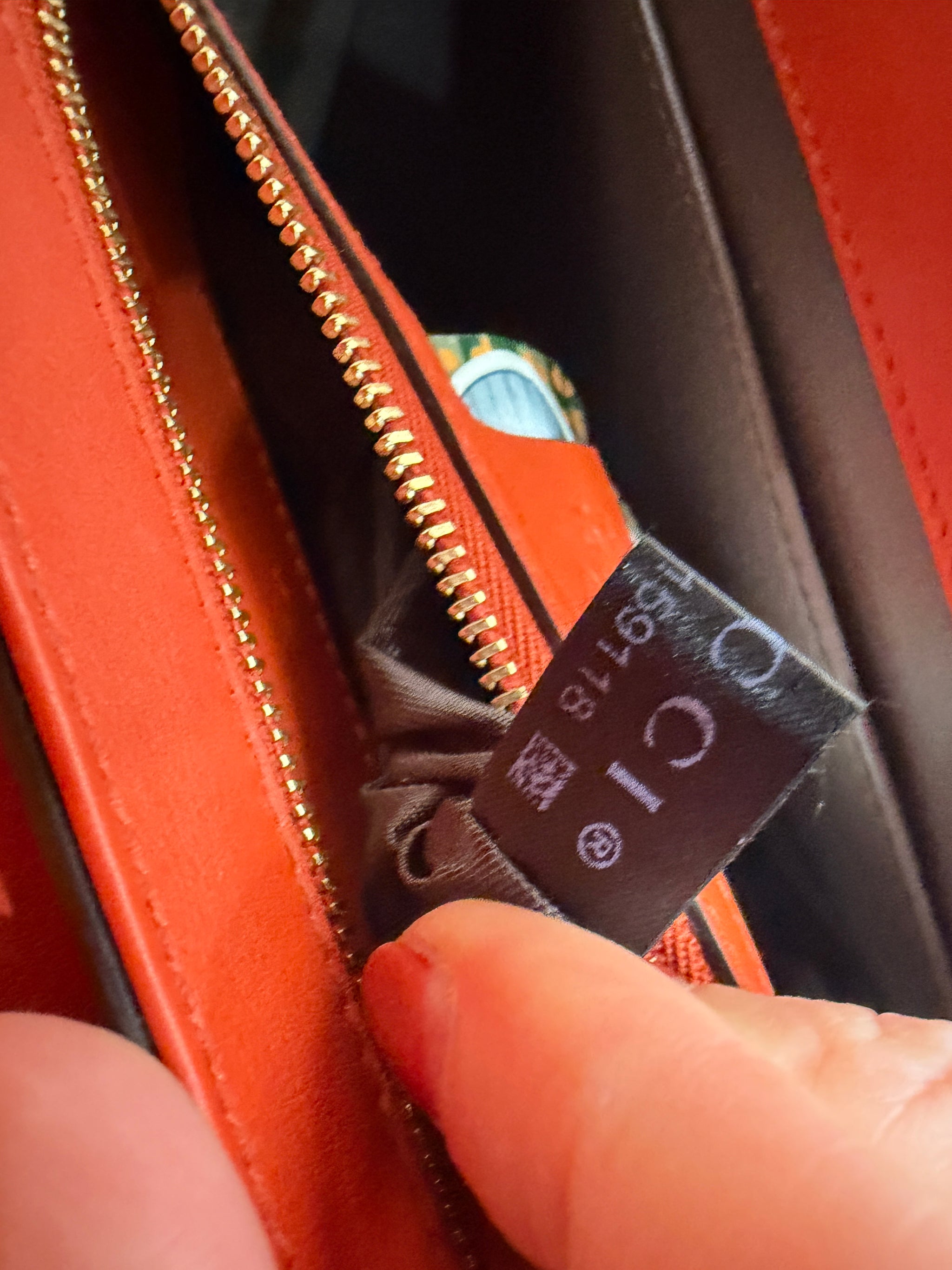 Gucci Orange Crocodile Raja Shoulder Bag