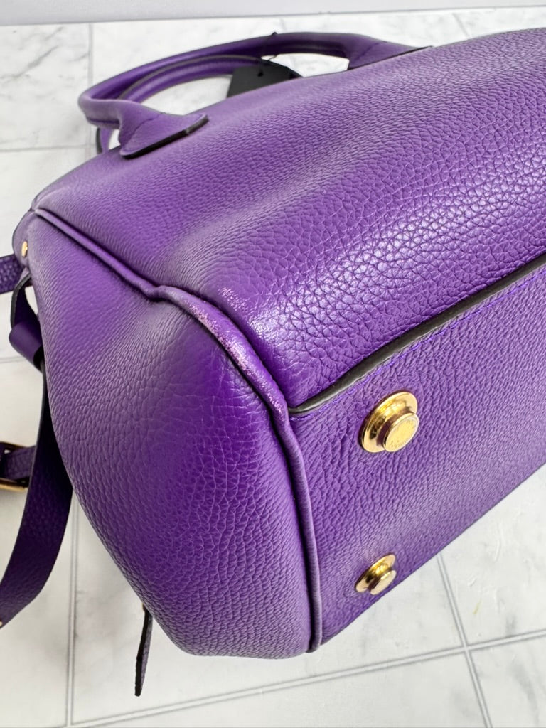 Louis Vuitton Purple Grained Leather Milla Bag MM