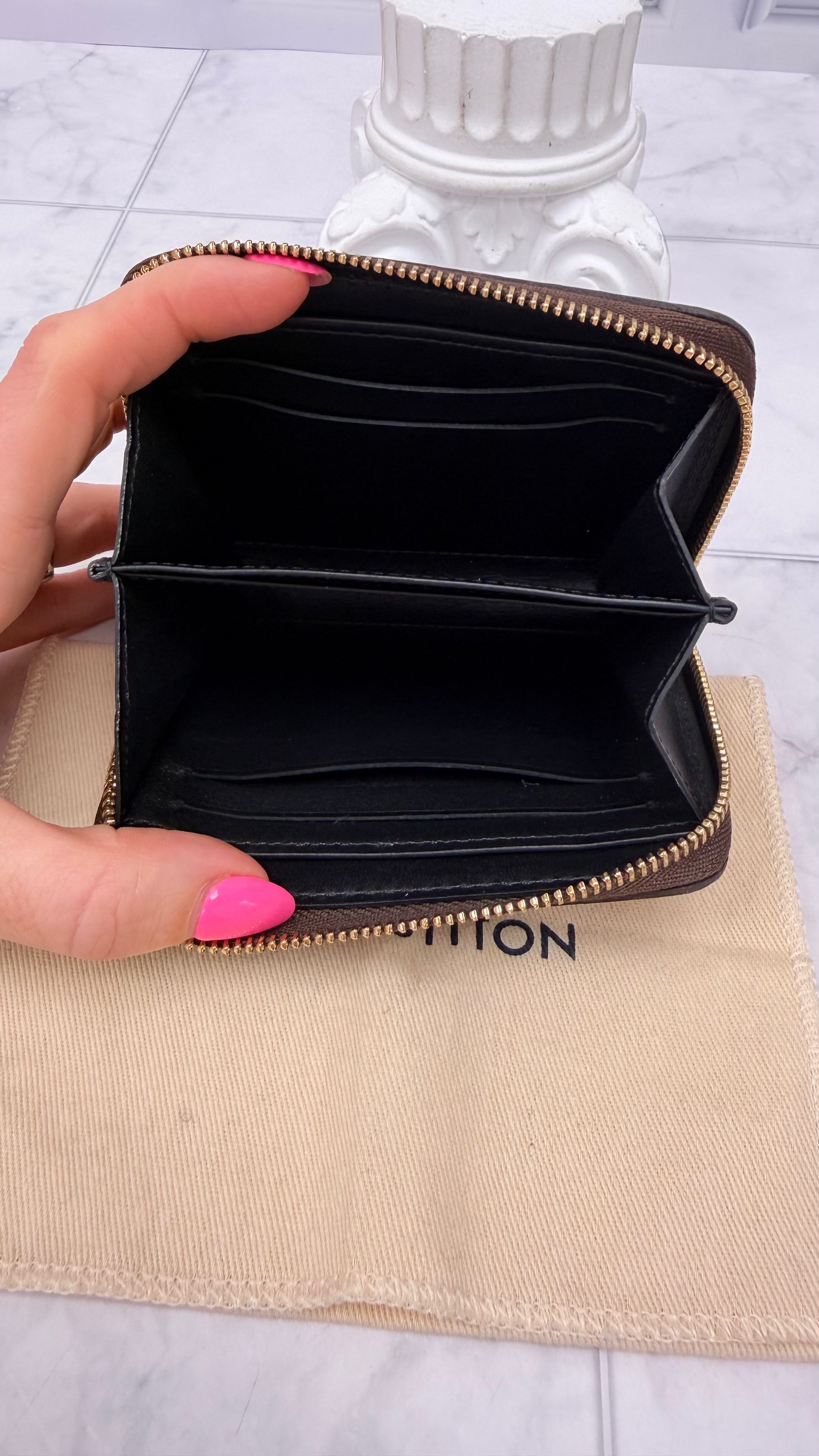 Louis Vuitton Damier Ebene Time Trunk Compact Zippy Wallet