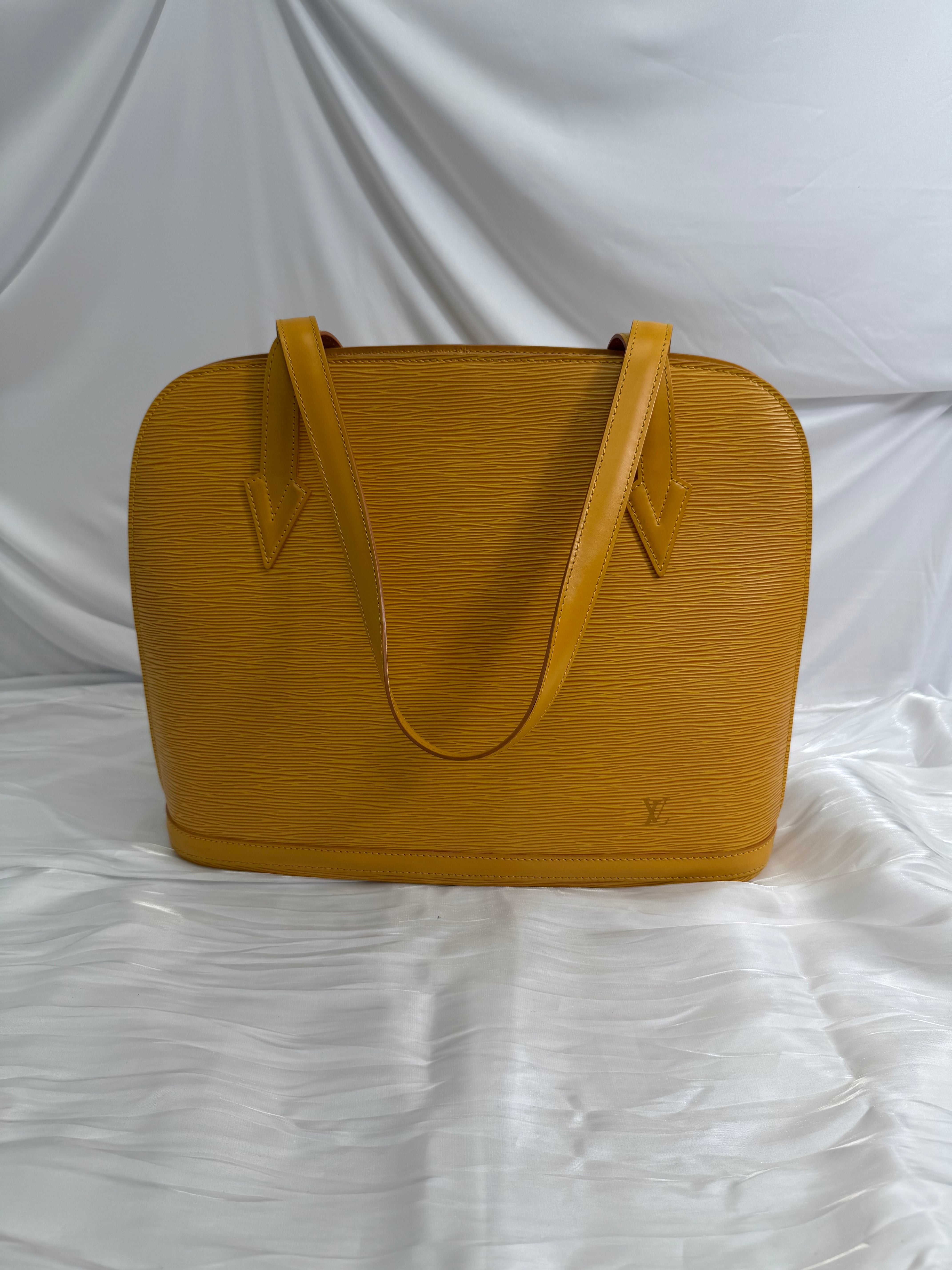 Louis Vuitton Yellow Epi Lussac Tote Bag