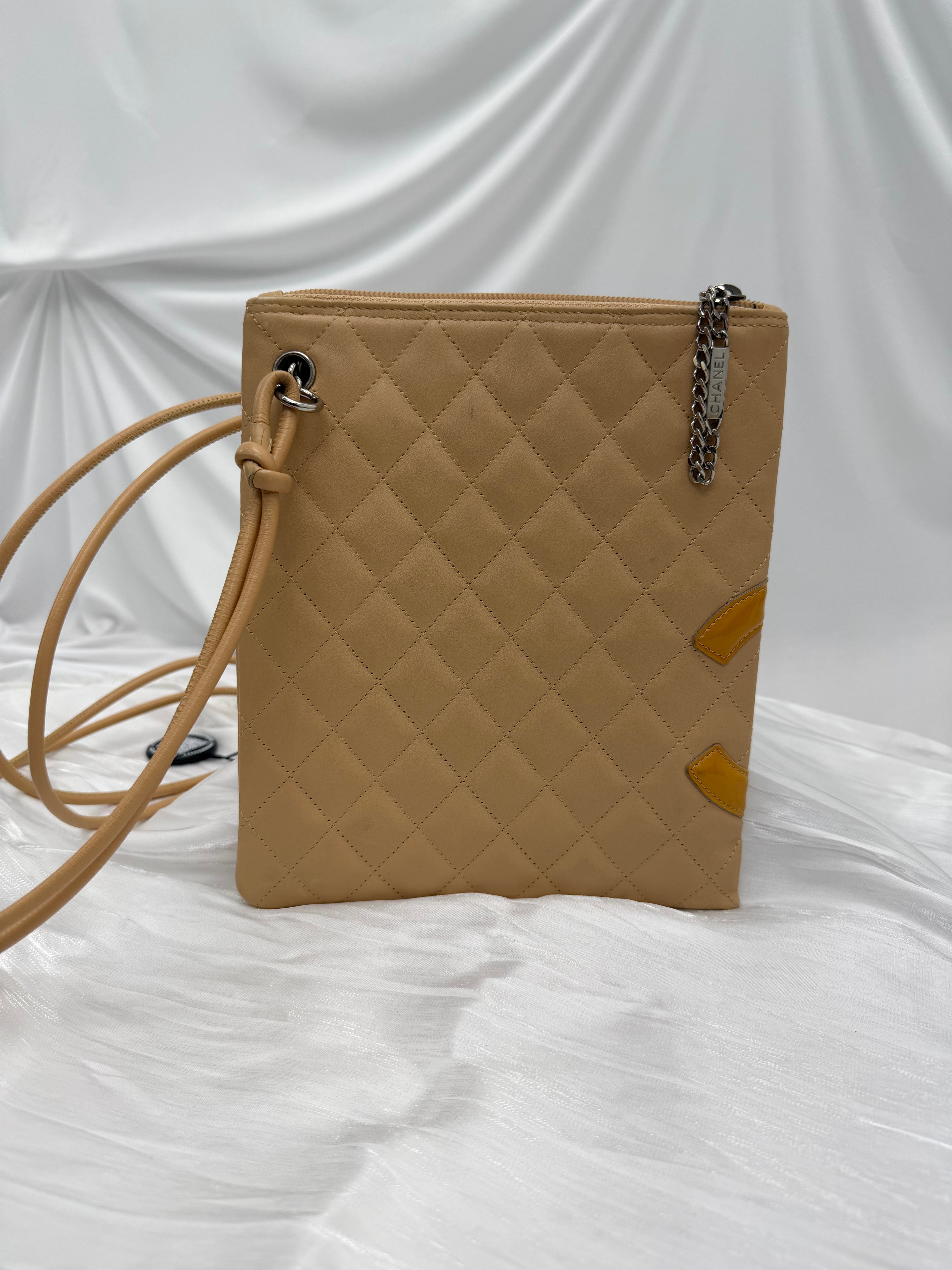 Chanel Beige Quilted Calfskin Cambon Crossbody