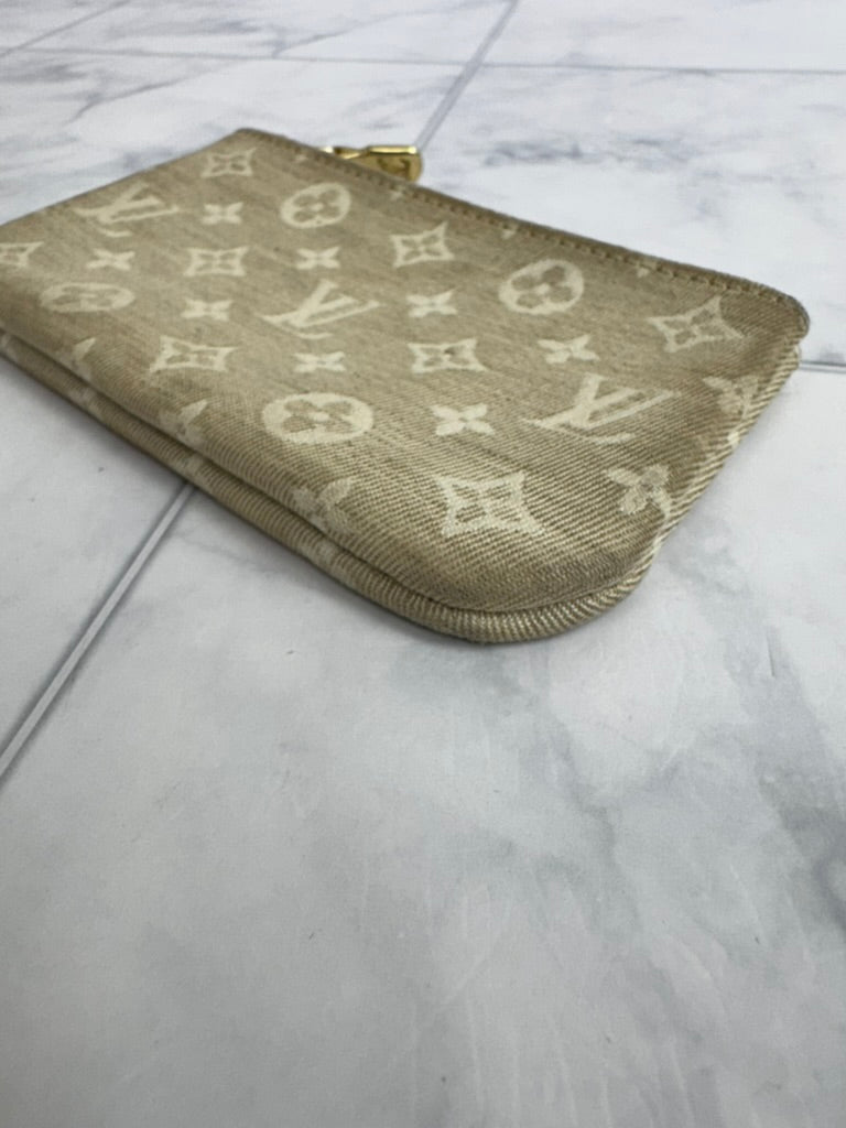 Louis Vuitton Beige Mini Lin Canvas Key Cles