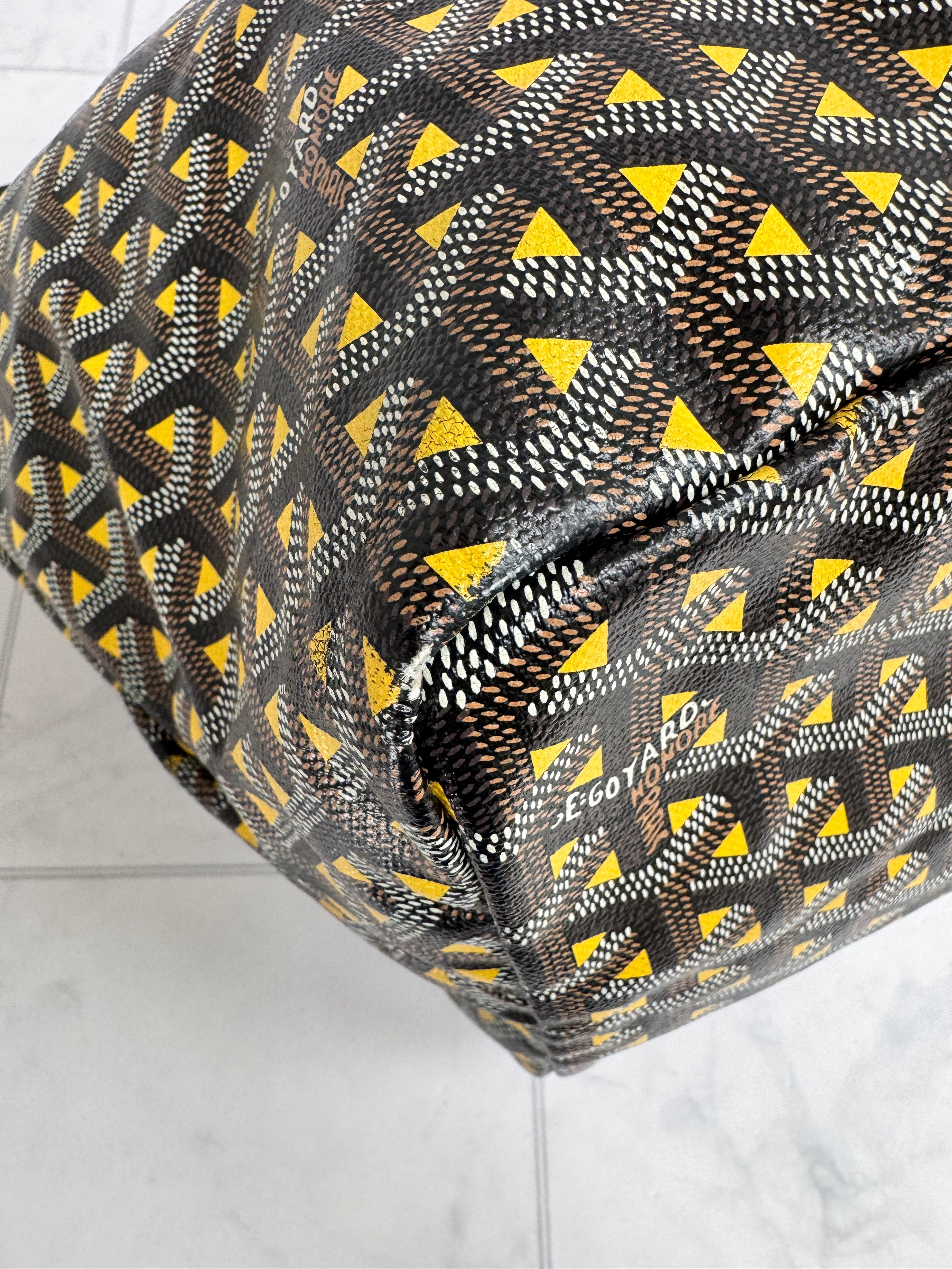 Goyard Yellow Coated Canvas Saint Louis Tote GM