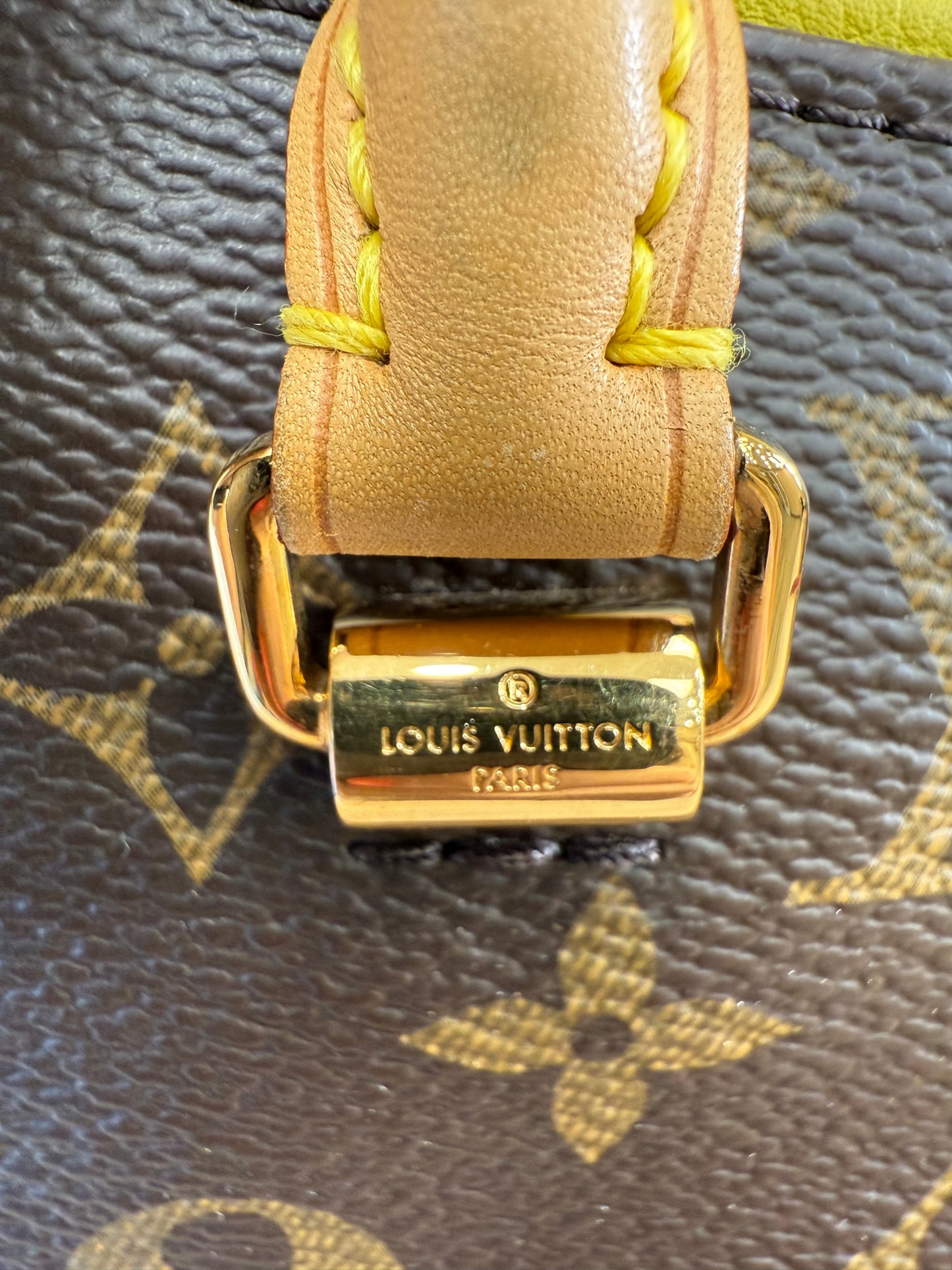 Louis Vuitton Monogram Yellow Trim Pallas Bag
