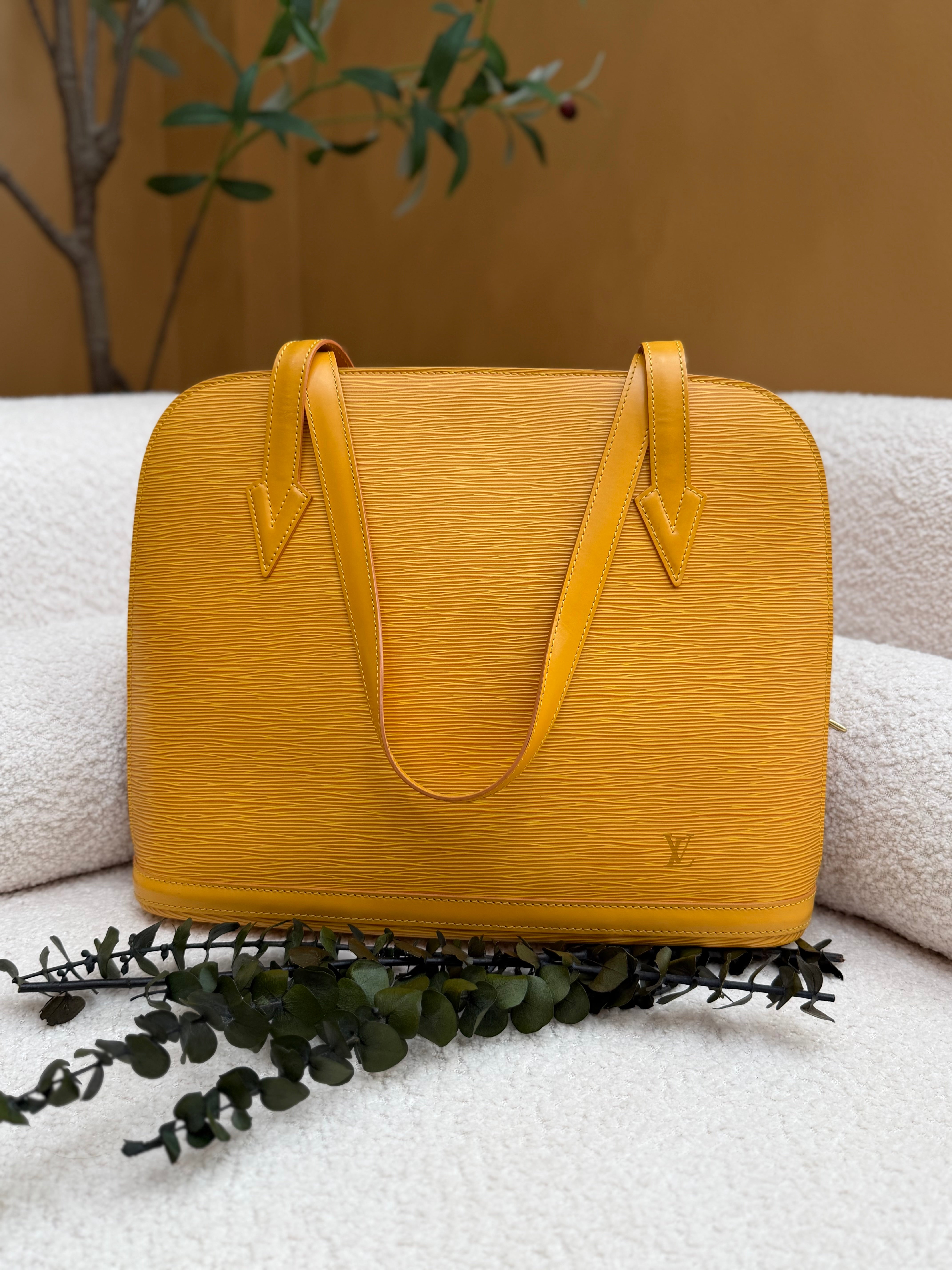 Louis Vuitton Yellow Epi Lussac Tote Bag