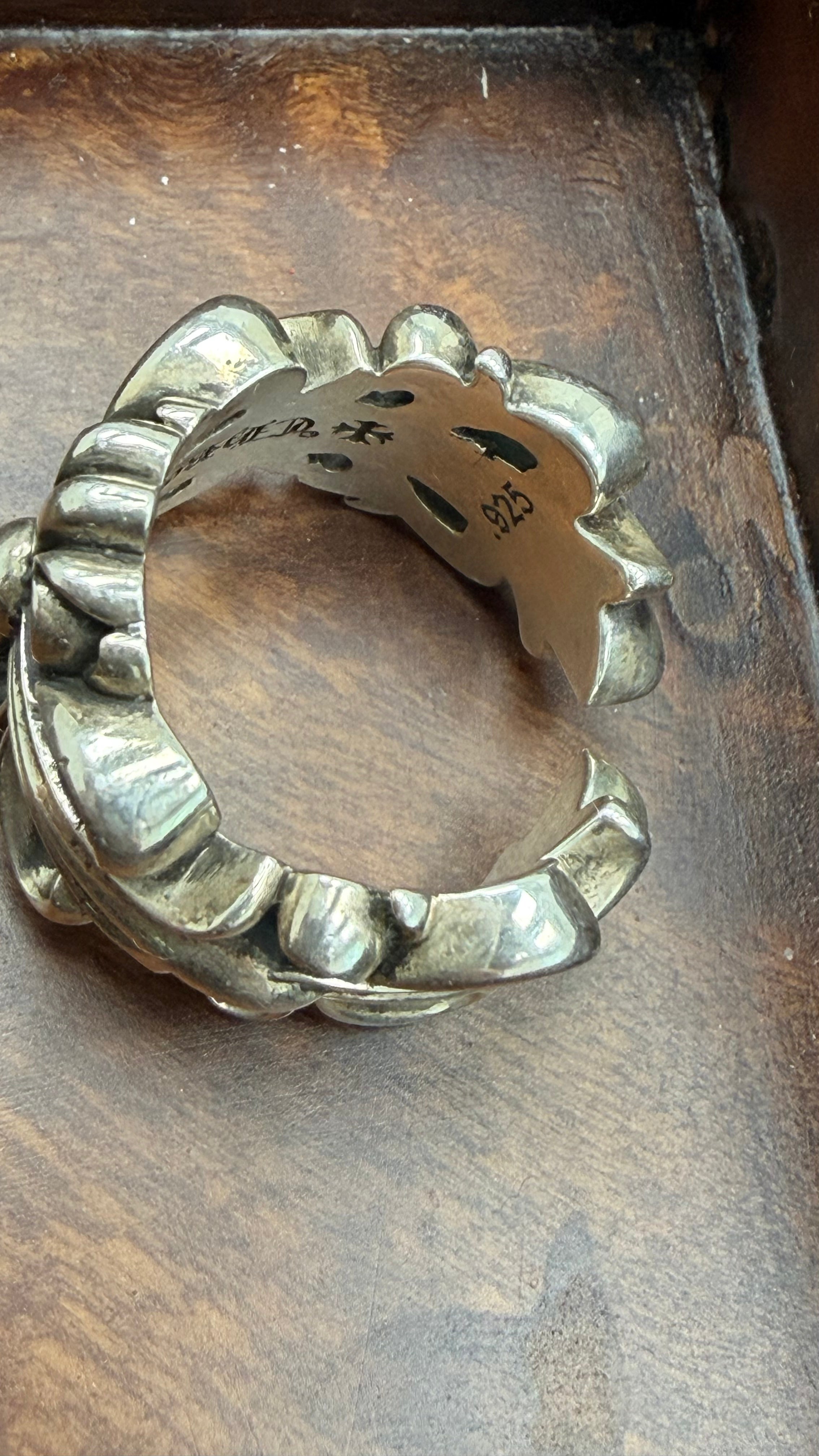 *DONS DROP* LIKE NEW- Chrome Hearts Sterling Silver Double Floral Cross Ring Size 10