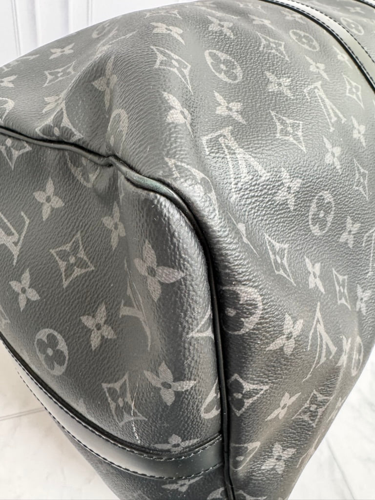 Louis Vuitton Monogram Eclipse Keepall Bandouliere 55