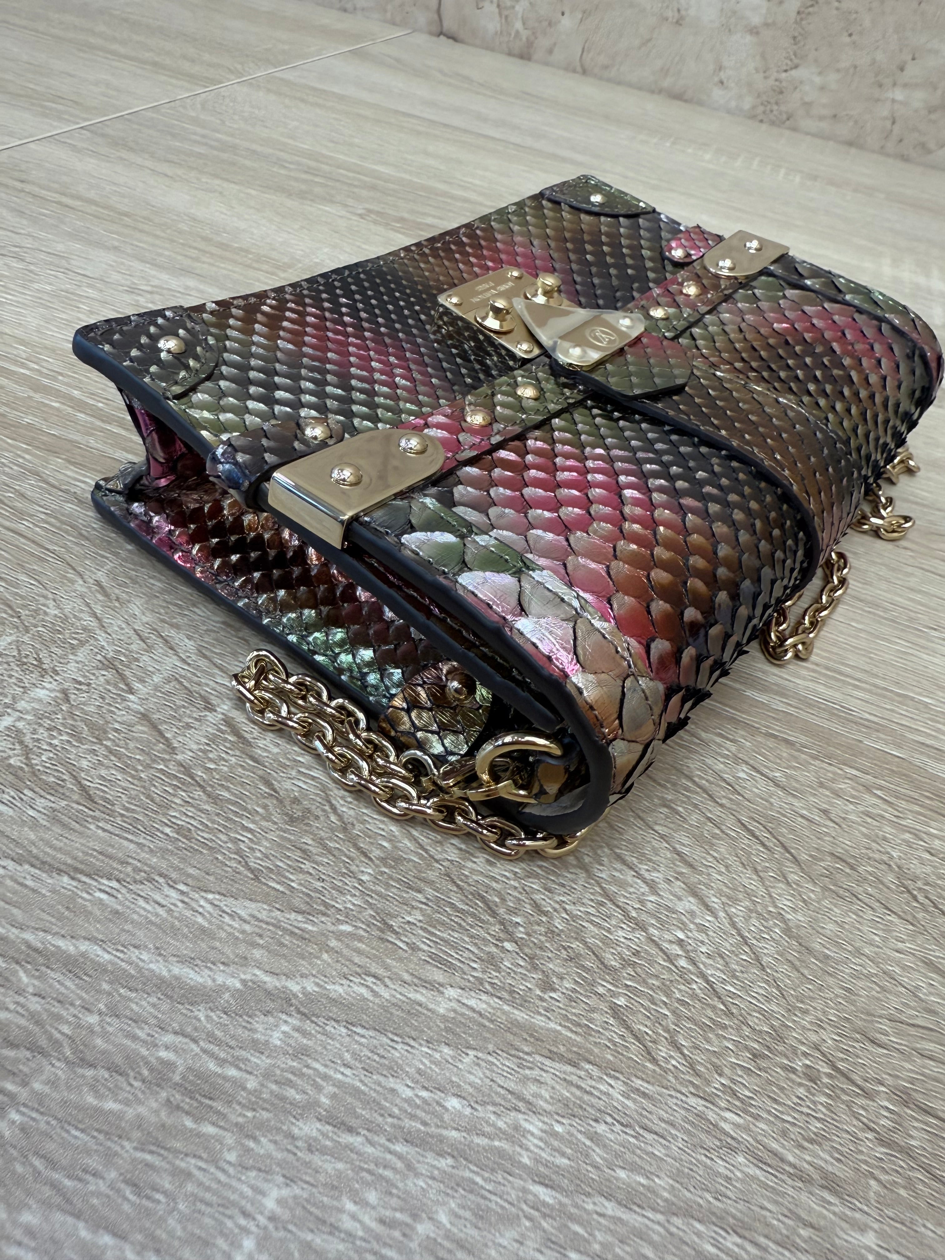 BRAND NEW- Louis Vuitton Limited Editon Multicolor Python Trunk Wallet on a Chain