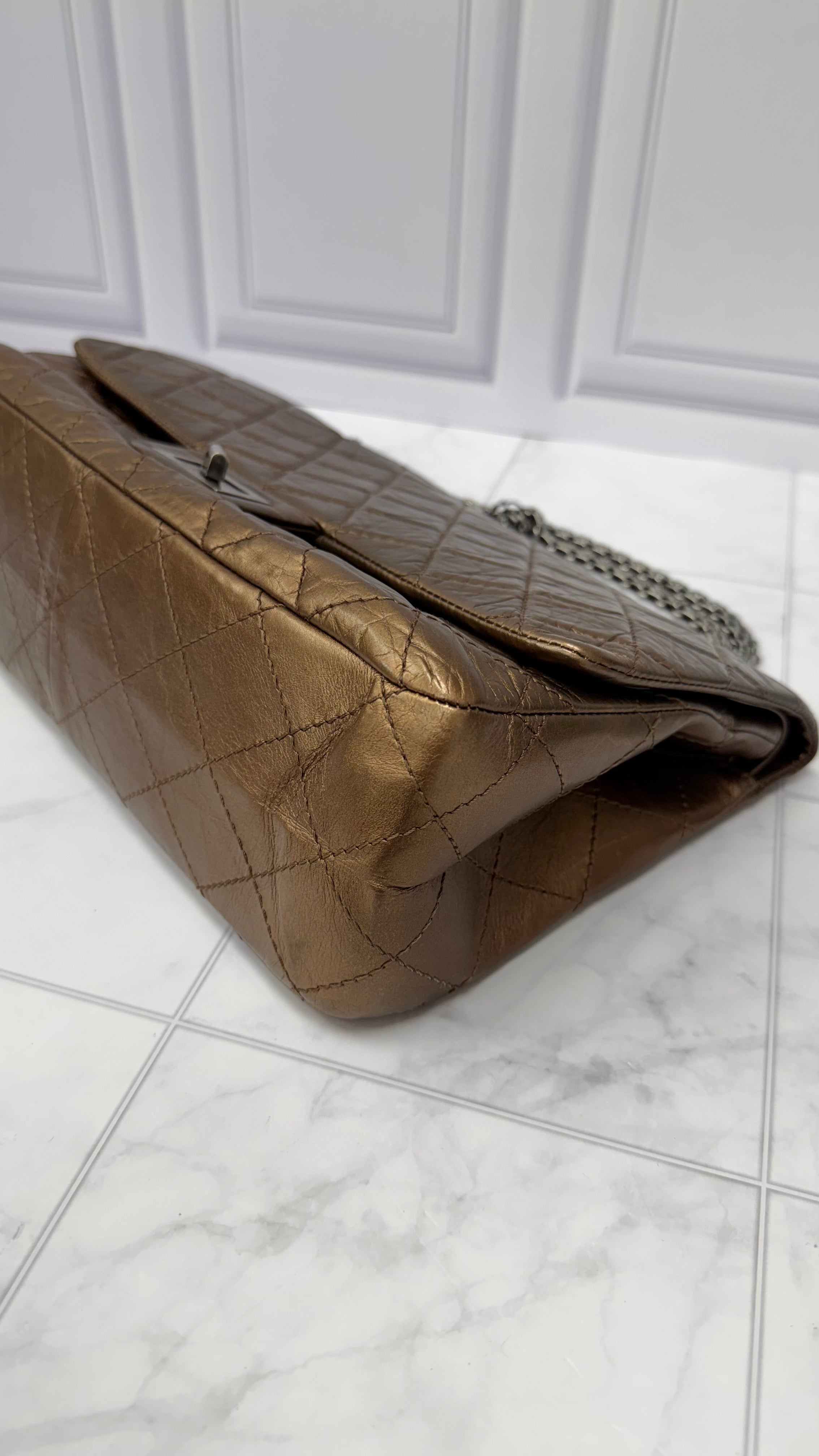 *DONS DROP* Chanel Bronze Metallic Leather 2.55 Reissue Flap Bag