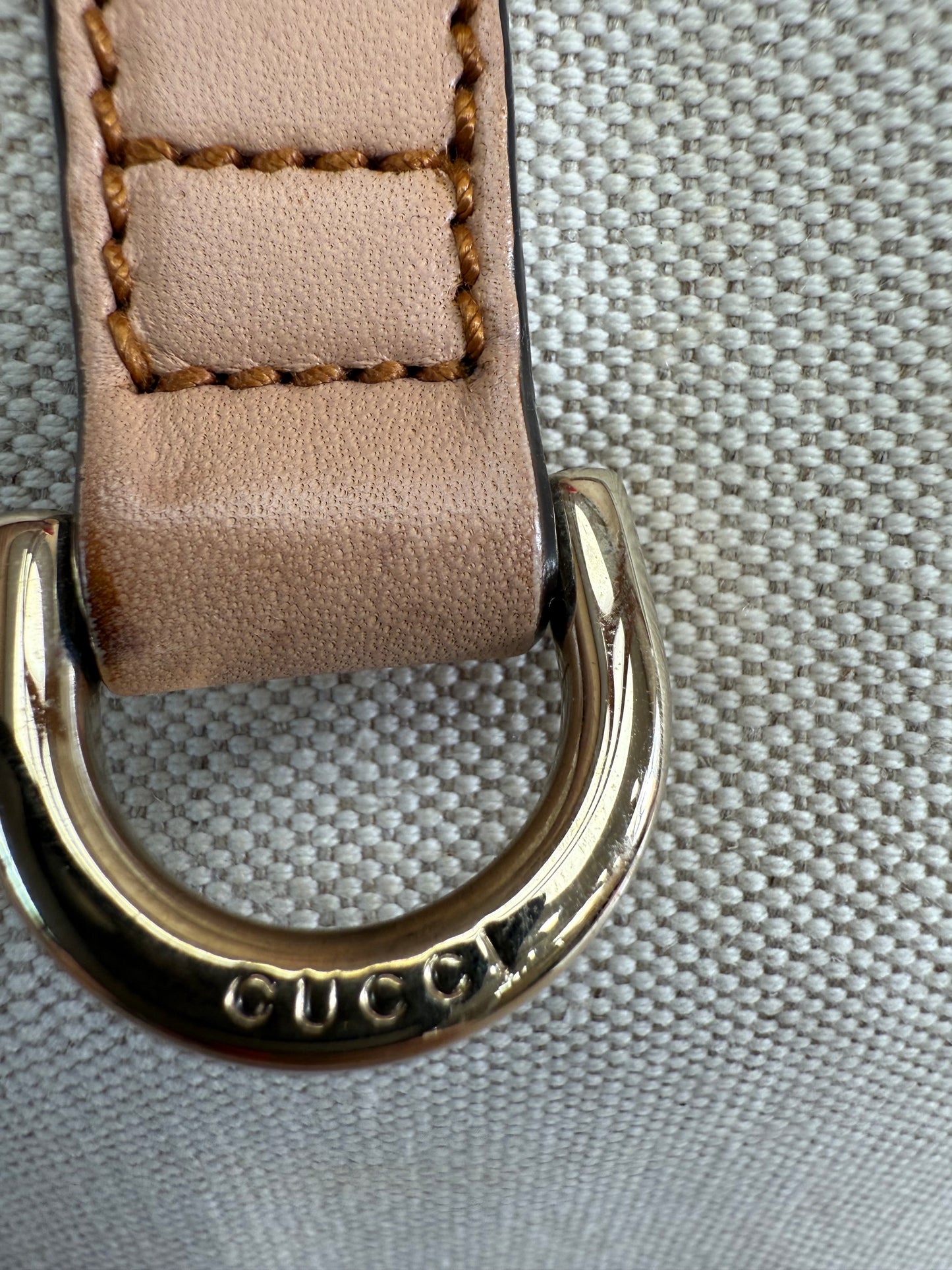 Gucci Ivory Canvas New Britt Tote Bag