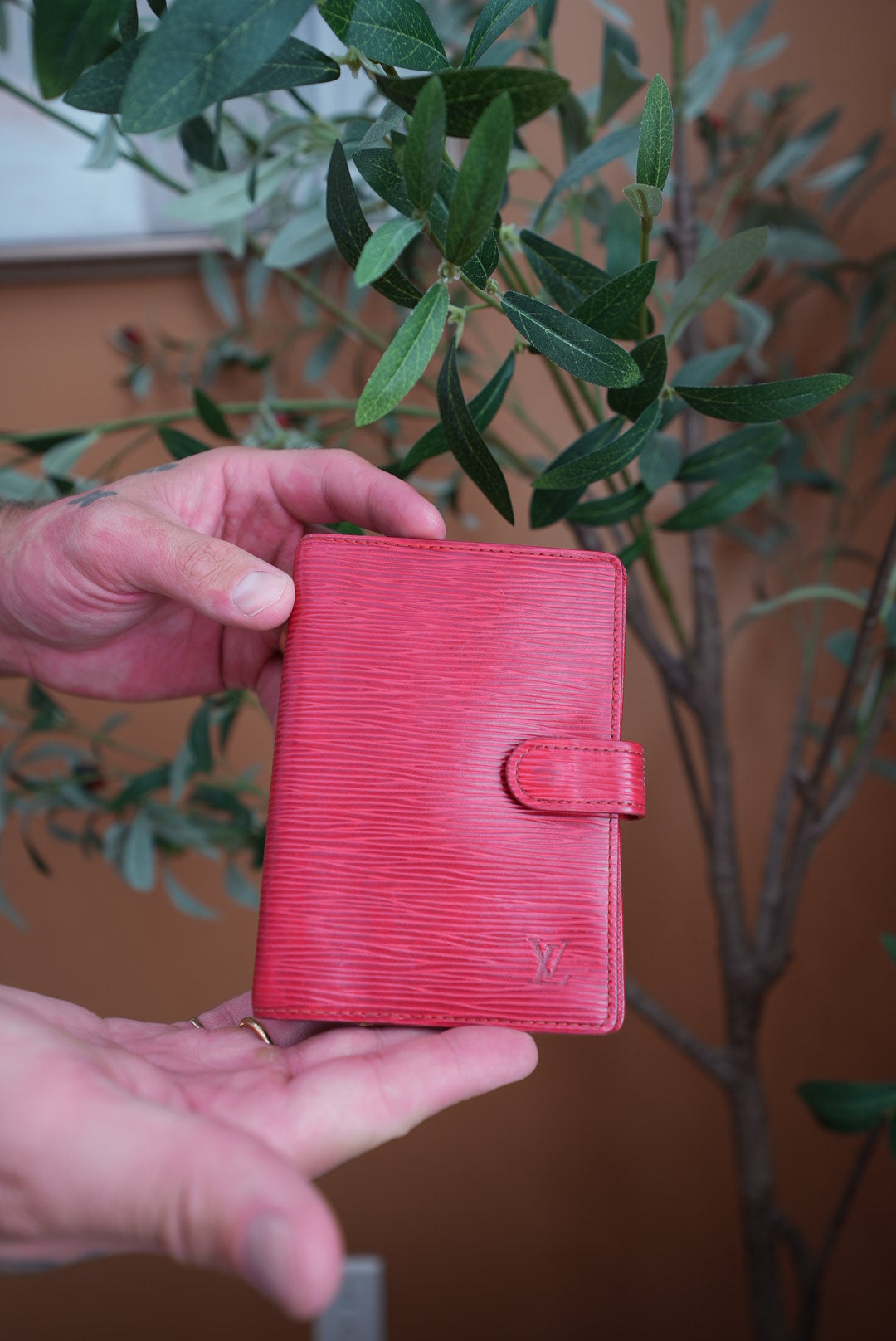 Louis Vuitton Red Epi Leather Passport Agenda PM