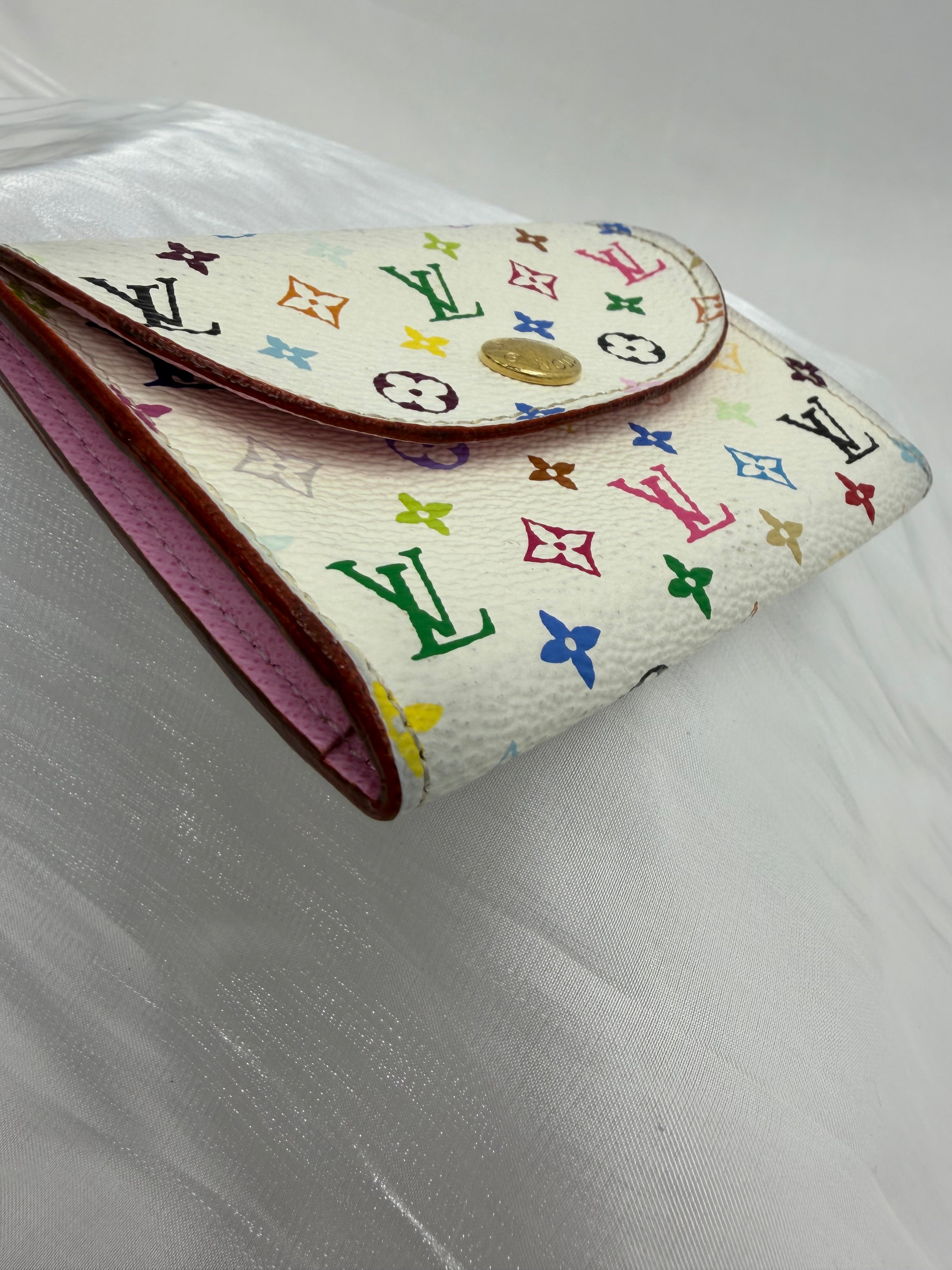 Louis Vuitton White Multicolore & Pink Monogram Card Case