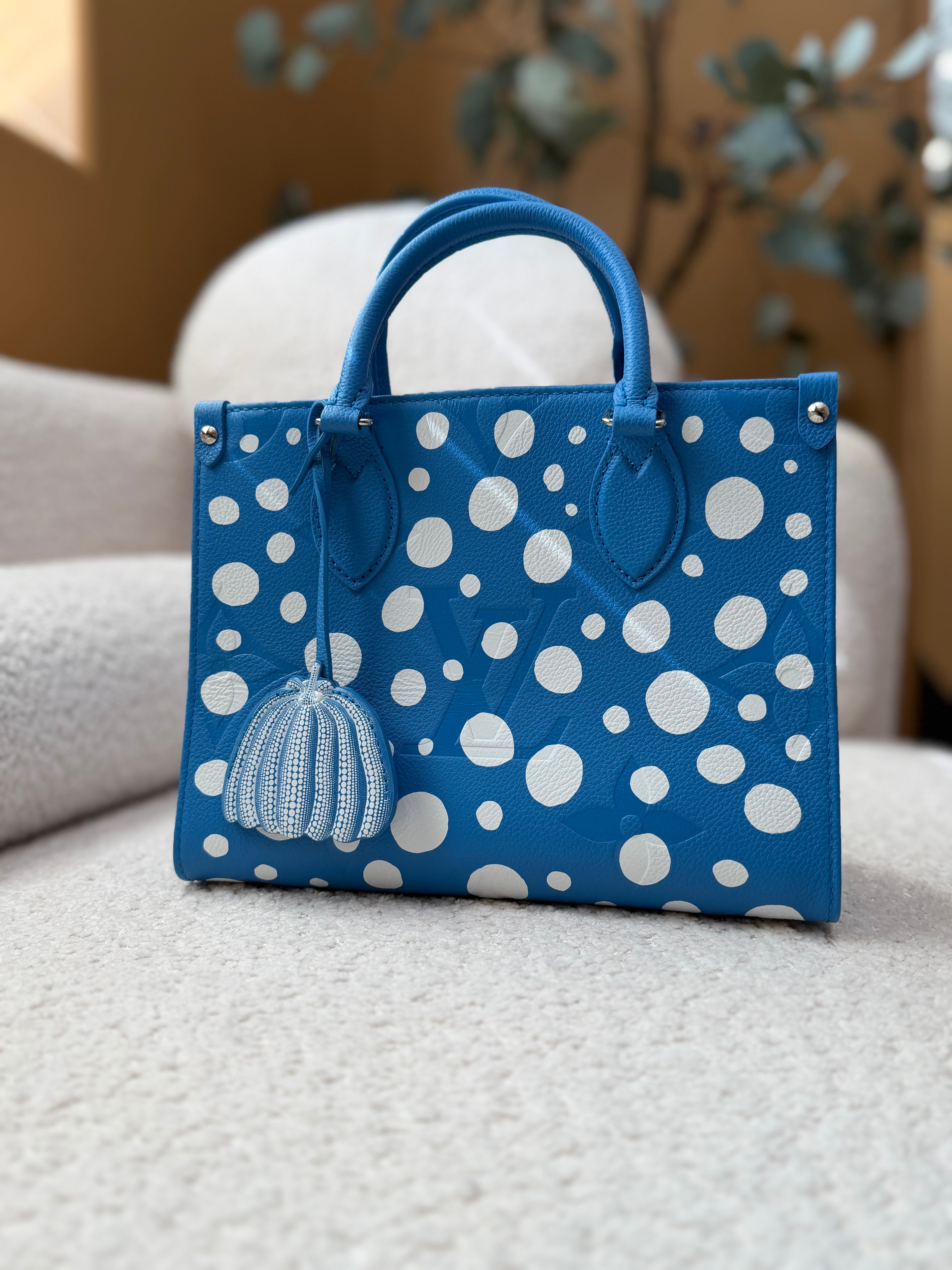 BRAND NEW Louis Vuitton X Yayoi Kusama Blue Infinity Dots On The Go PM