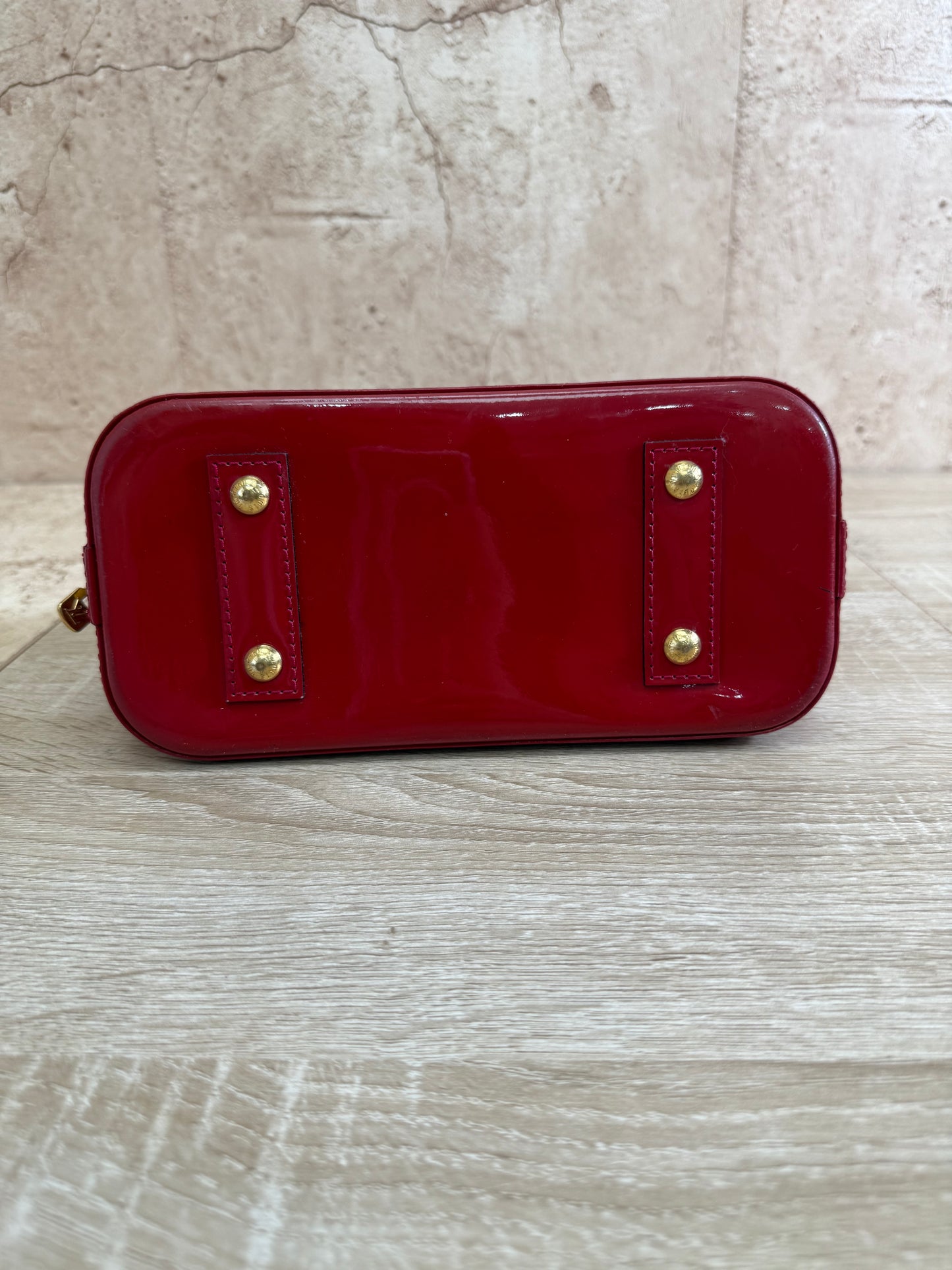 Louis Vuitton Red Vernis Patent Leather Alma BB