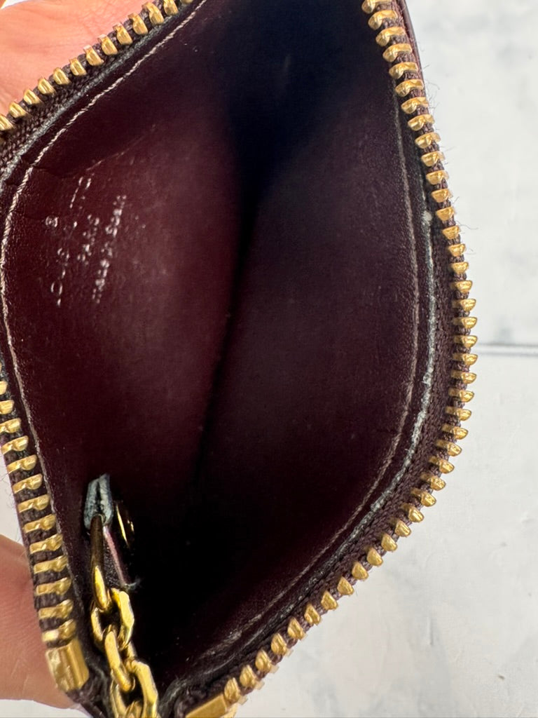 Louis Vuitton Burgundy Monogram Vernis Key Cles