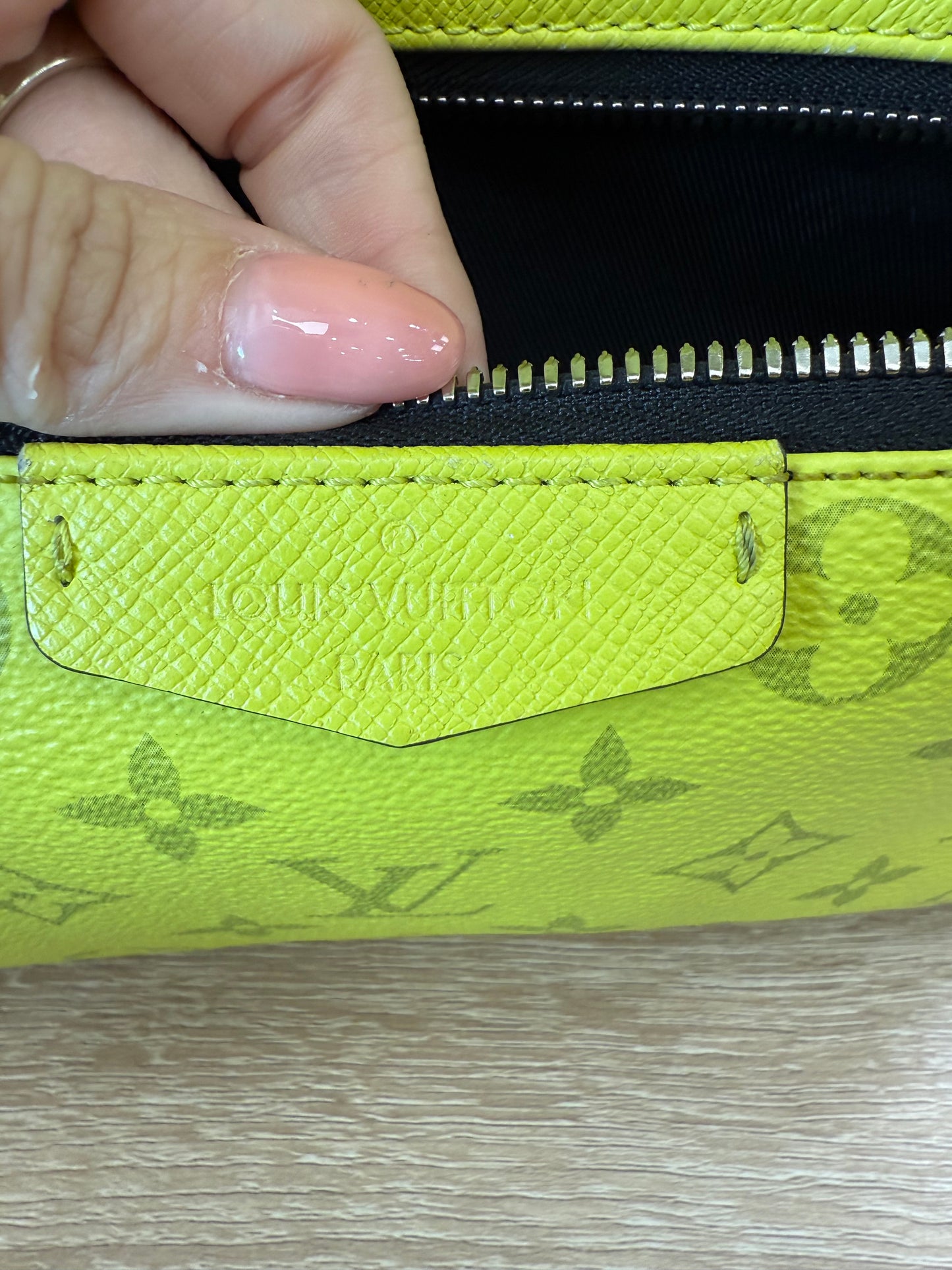 Louis Vuitton Yellow Taiga Monogram Discovery Backpack