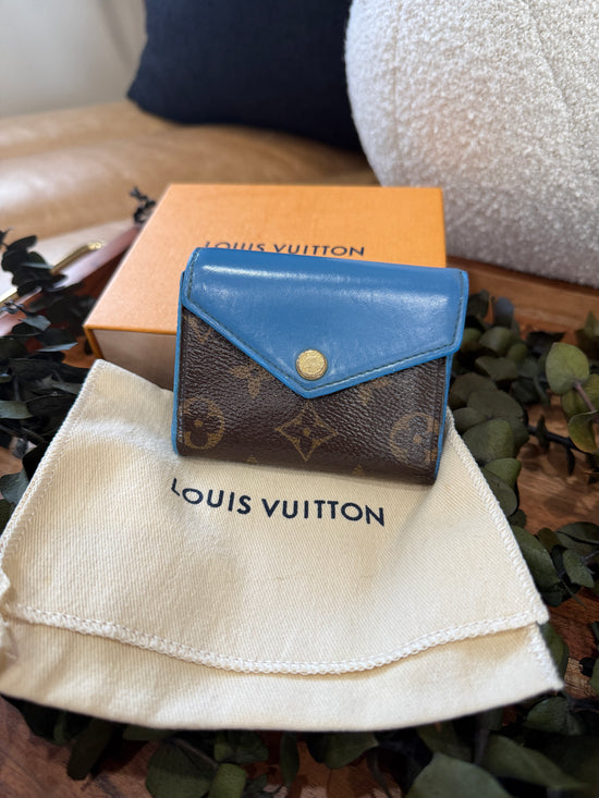 Louis Vuitton Monogram & Blue Jean Zoe Wallet