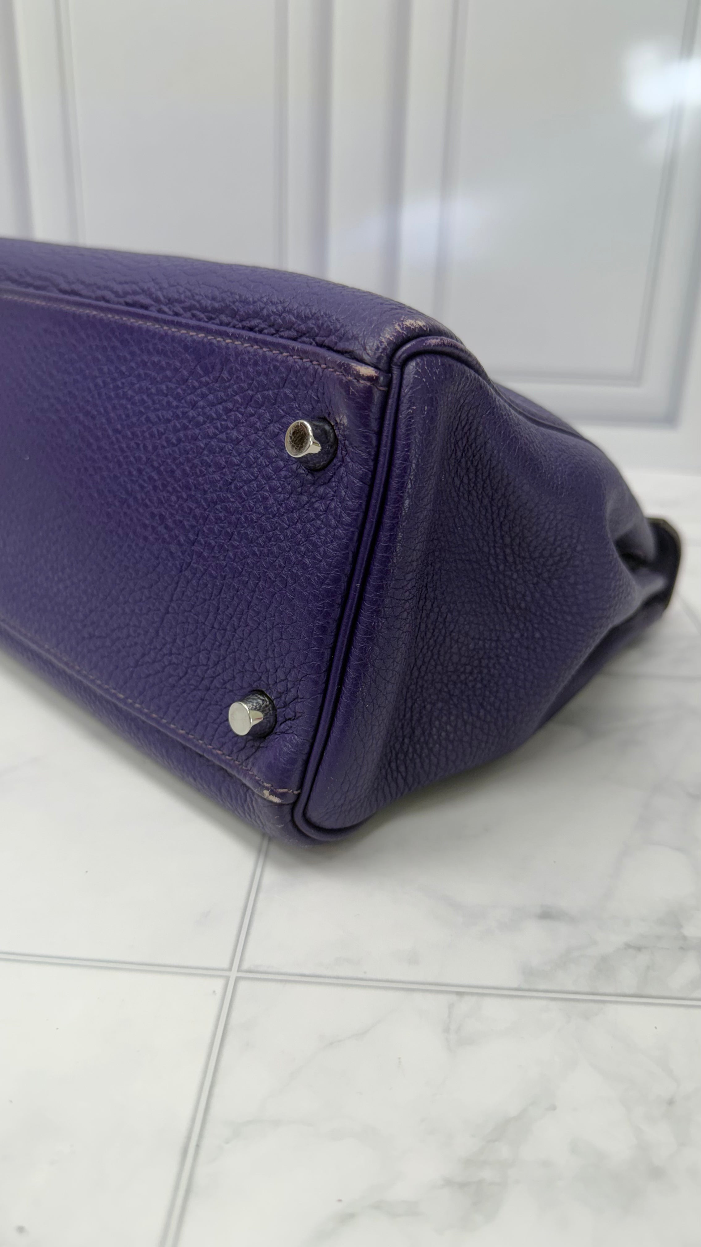 *DONS PRE DROP* Hermes Purple Togo Leather Kelly 28 Handbag