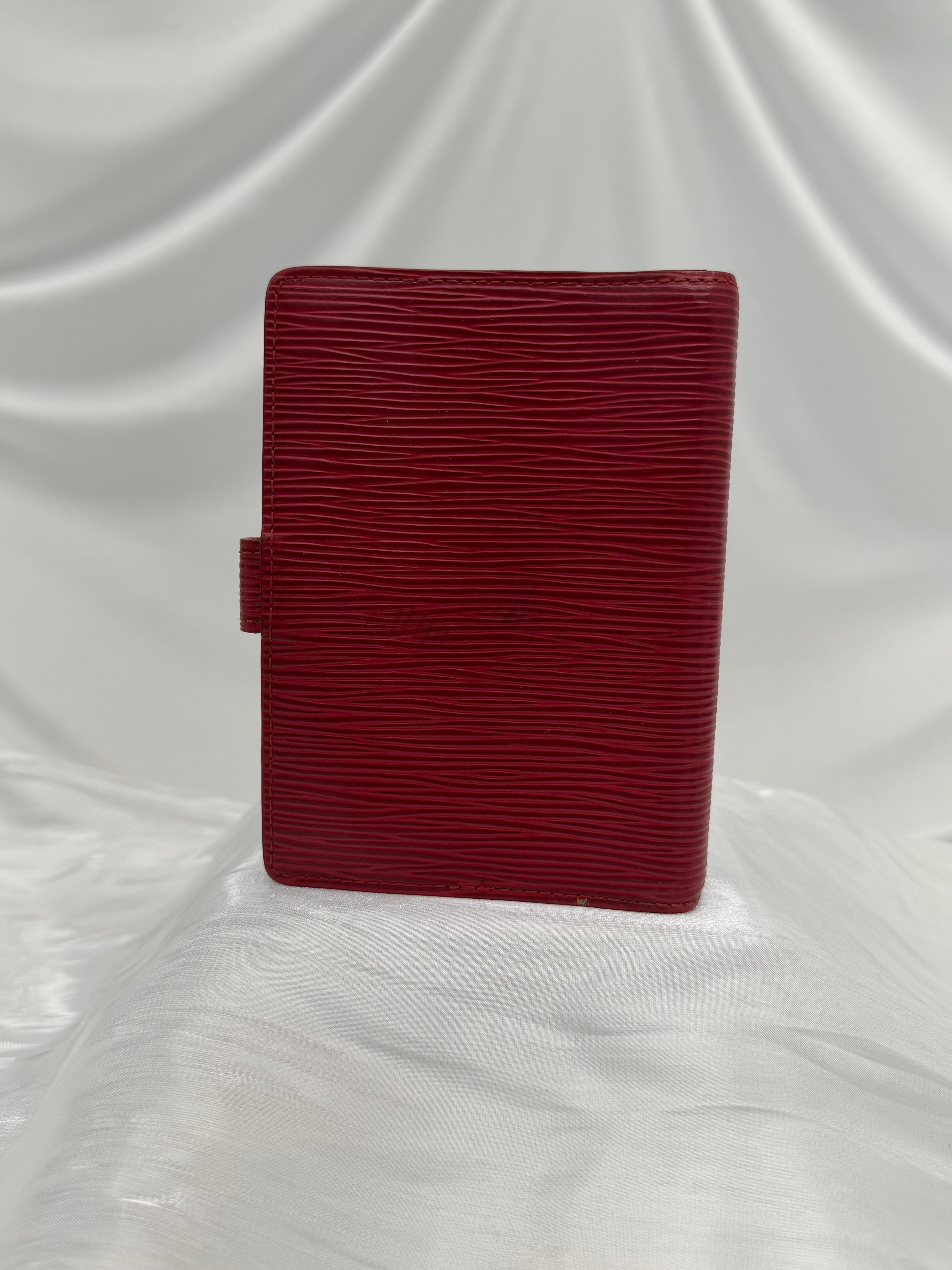 Louis Vuitton Red Epi Leather Passport Agenda PM