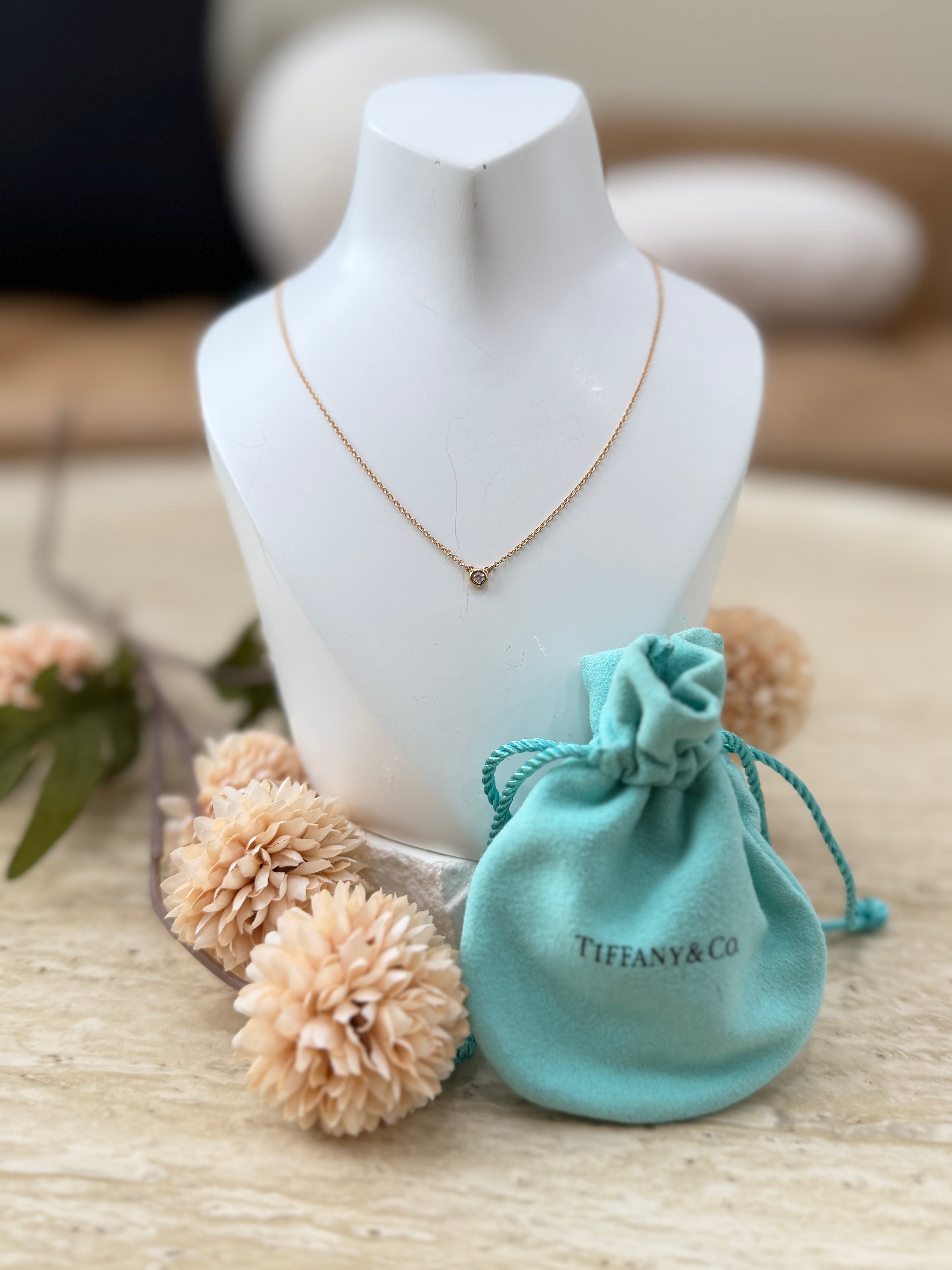 Tiffany & Co. x Elsa Peretti 18K Rose Gold Diamonds by the Yard Necklace