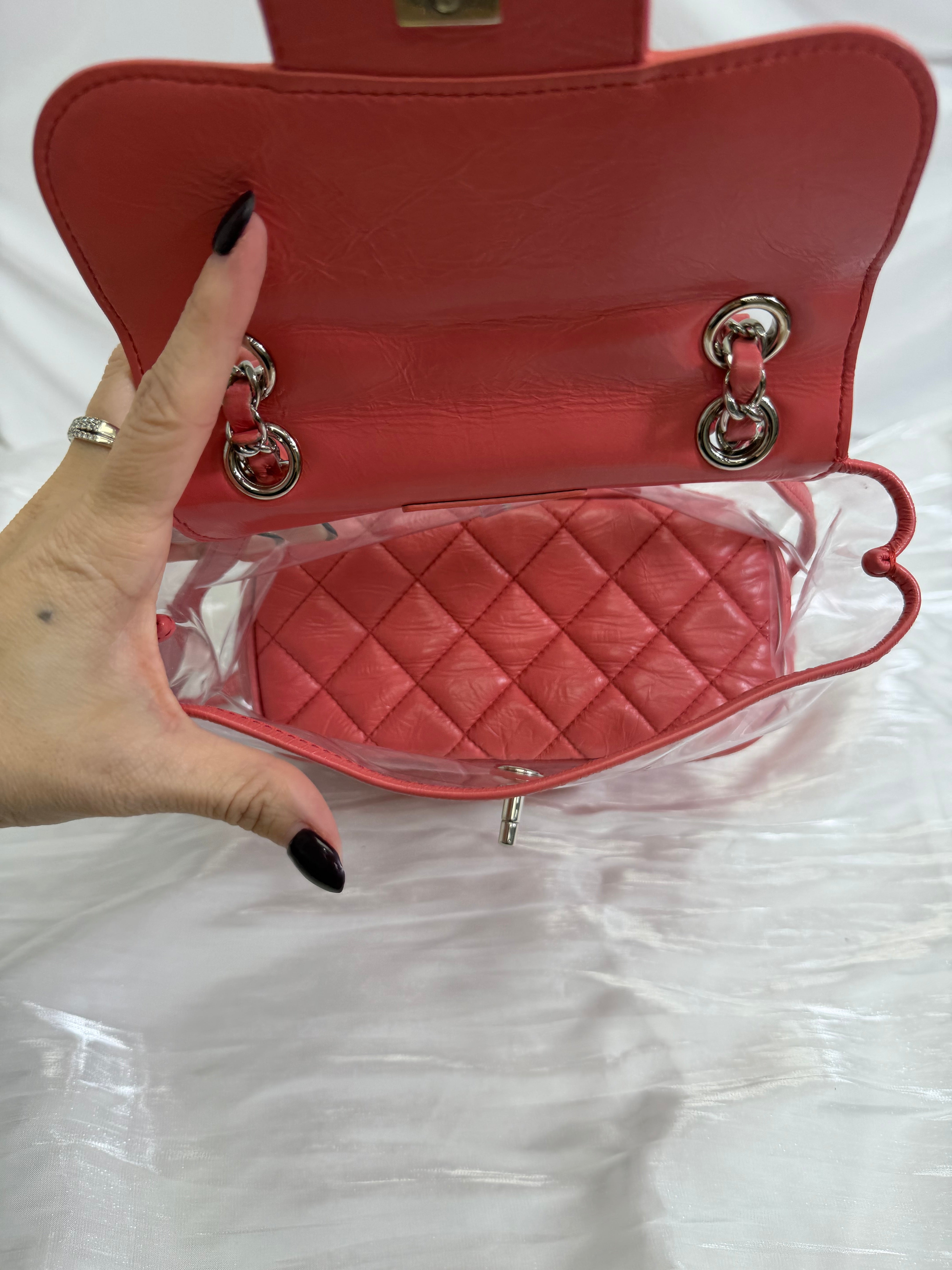 Chanel Pink Quilted Calfskin x PVC Backpack