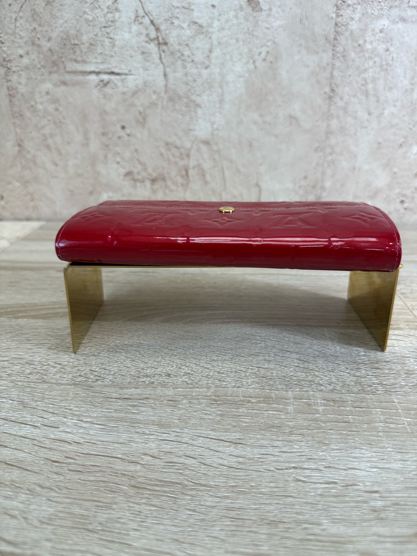 Louis Vuitton Red Vernis Sarah Wallet