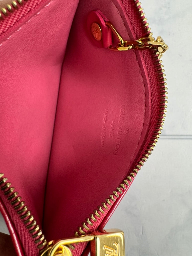 Louis Vuitton Pink Vernis Pochette Cles