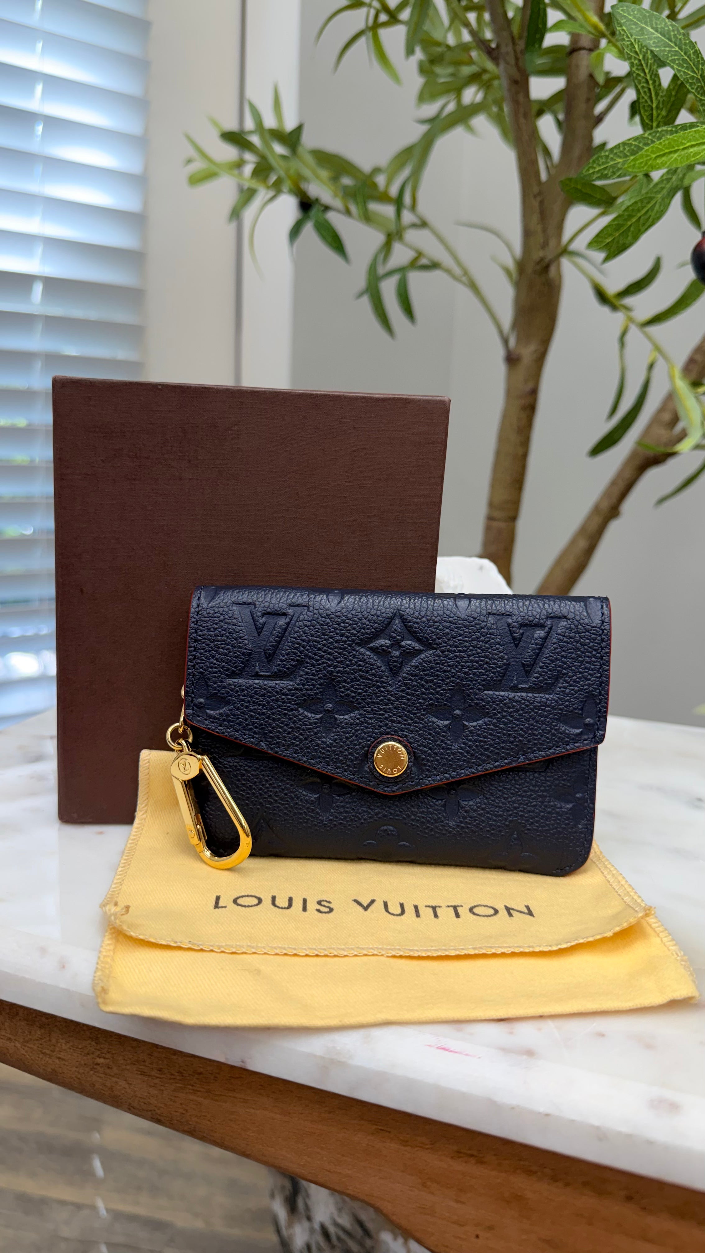 *DONS DROP* Louis Vuitton Navy Blue Empreinte Key Pouch
