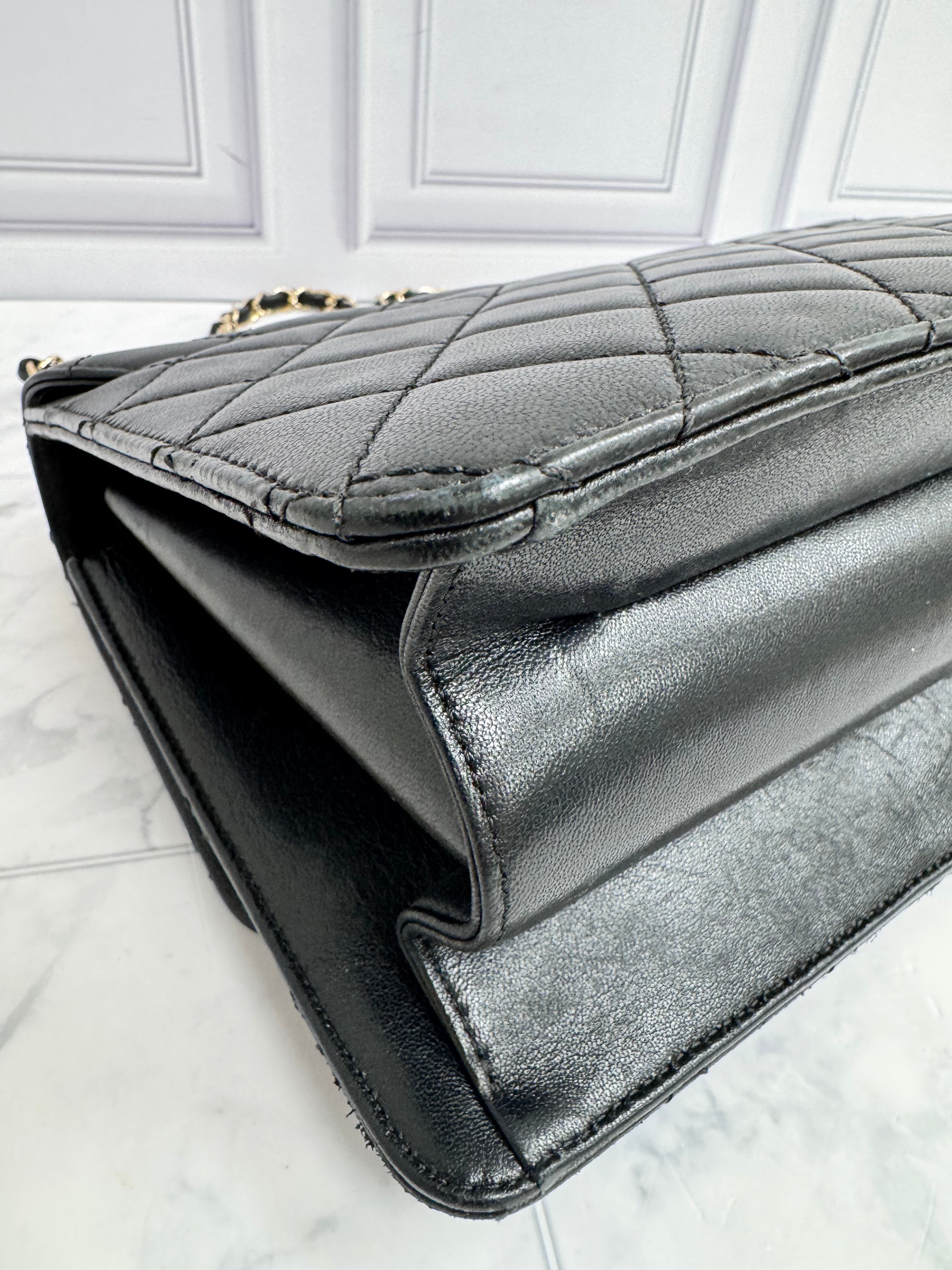Chanel Black Quilted Leather Medium Beauty Lock Flap Bag