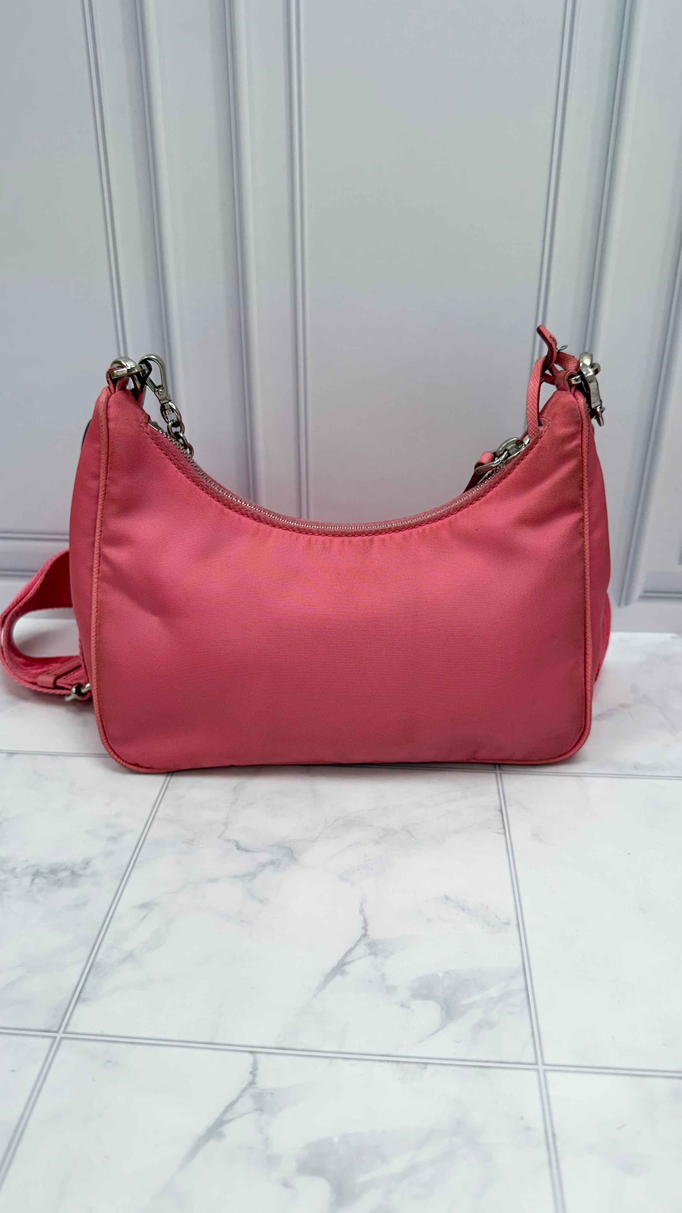 Prada Pink Nylon Re-Edition Crossbody Bag