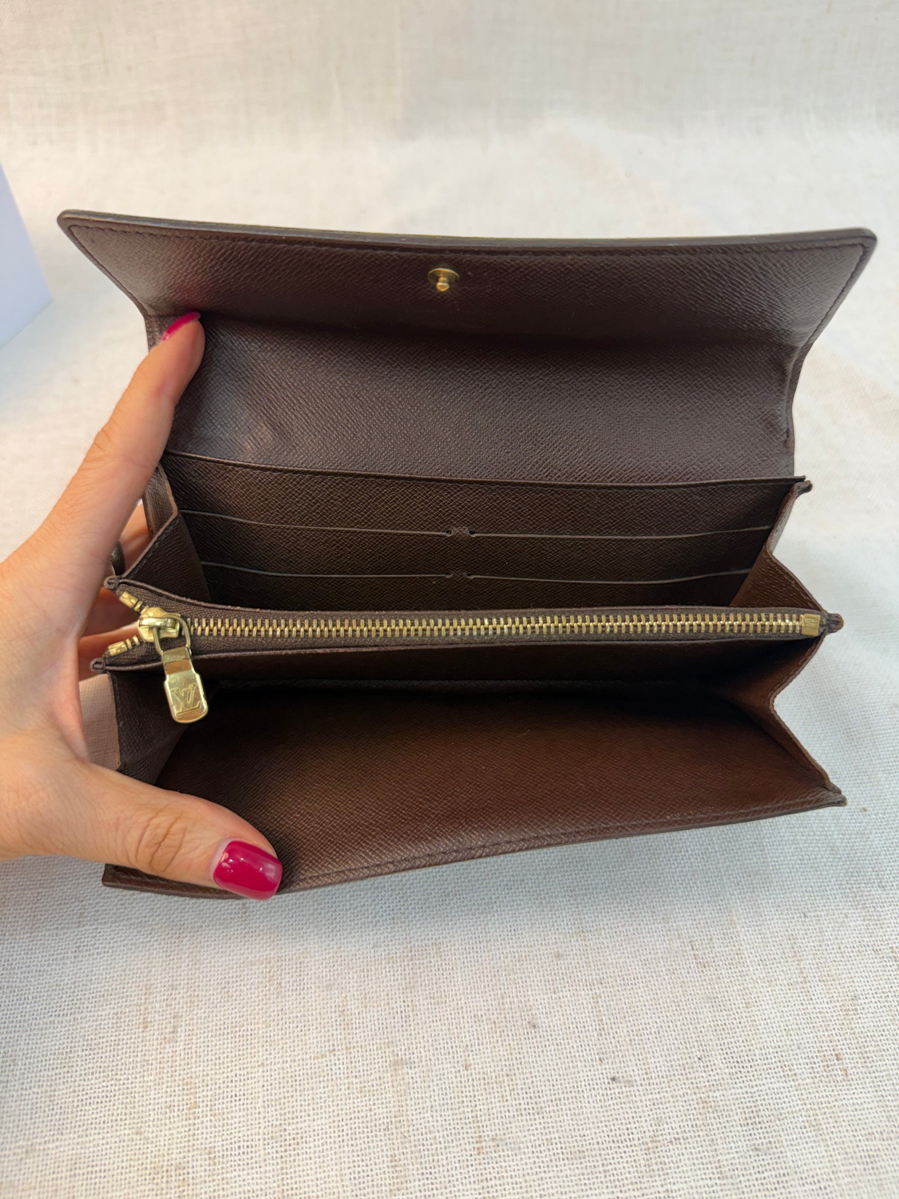 Louis Vuitton Damier Ebene Sarah Wallet