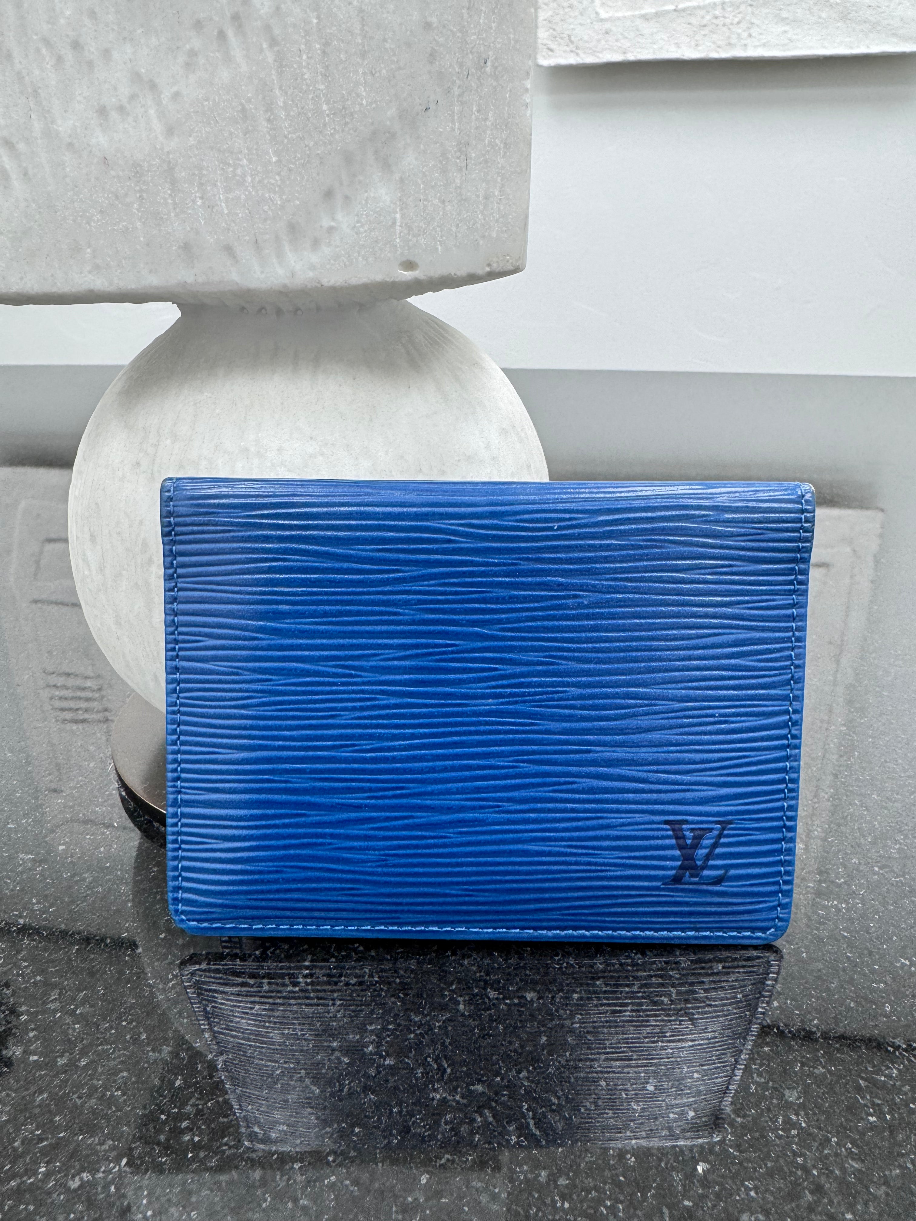 Louis Vuitton Blue Epi Card Case