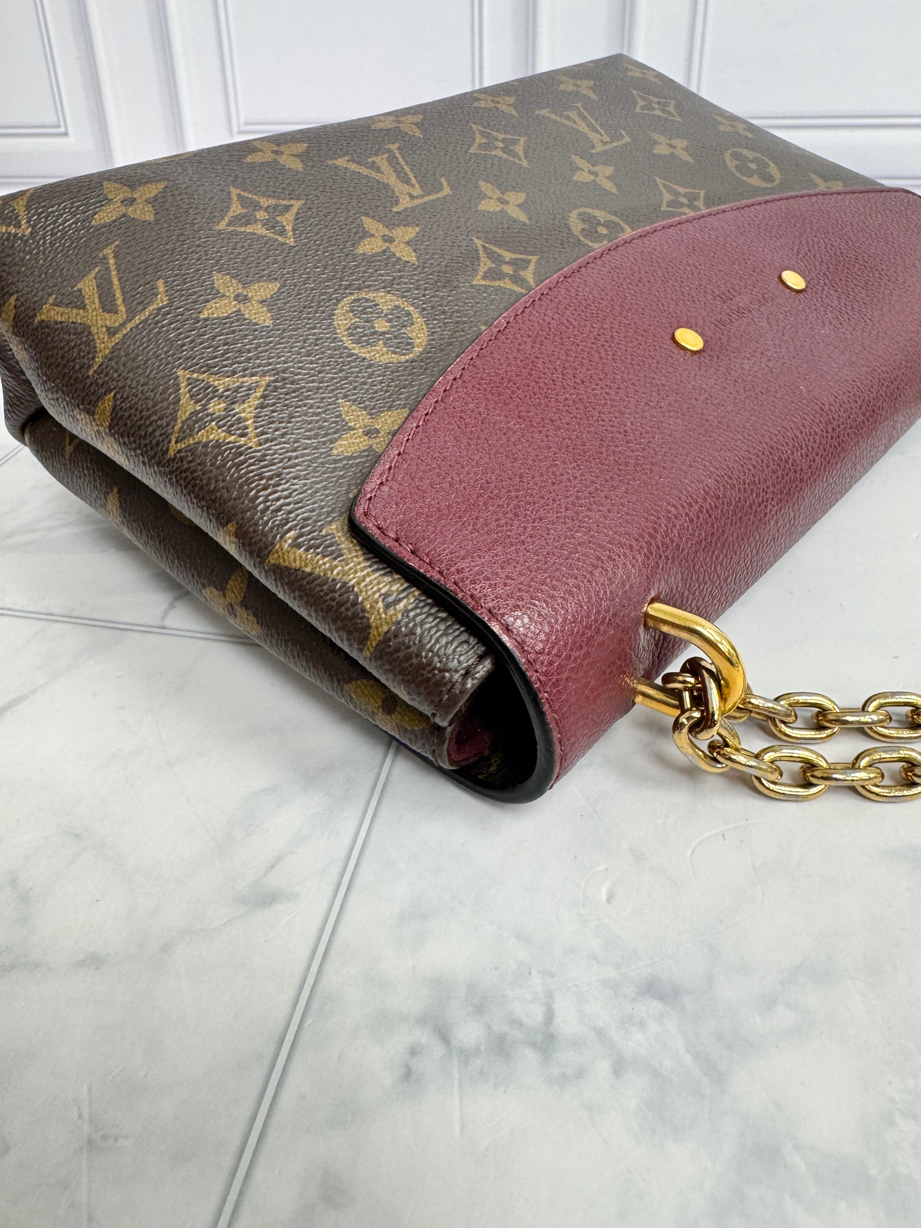 Louis Vuitton Monogram And Burgundy Saint-Placide Shoulder Bag