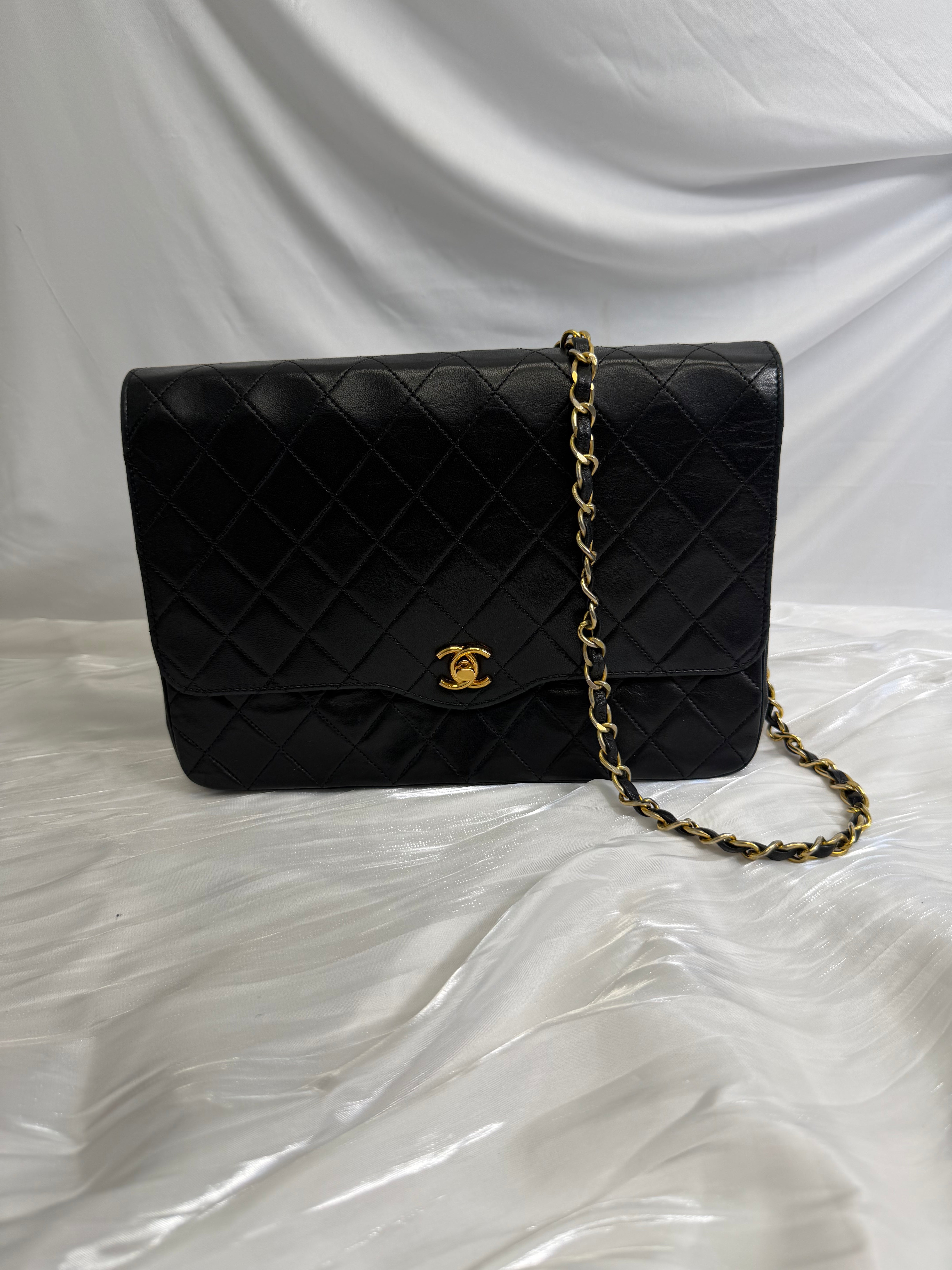 Chanel Black Calfskin Flap Bag
