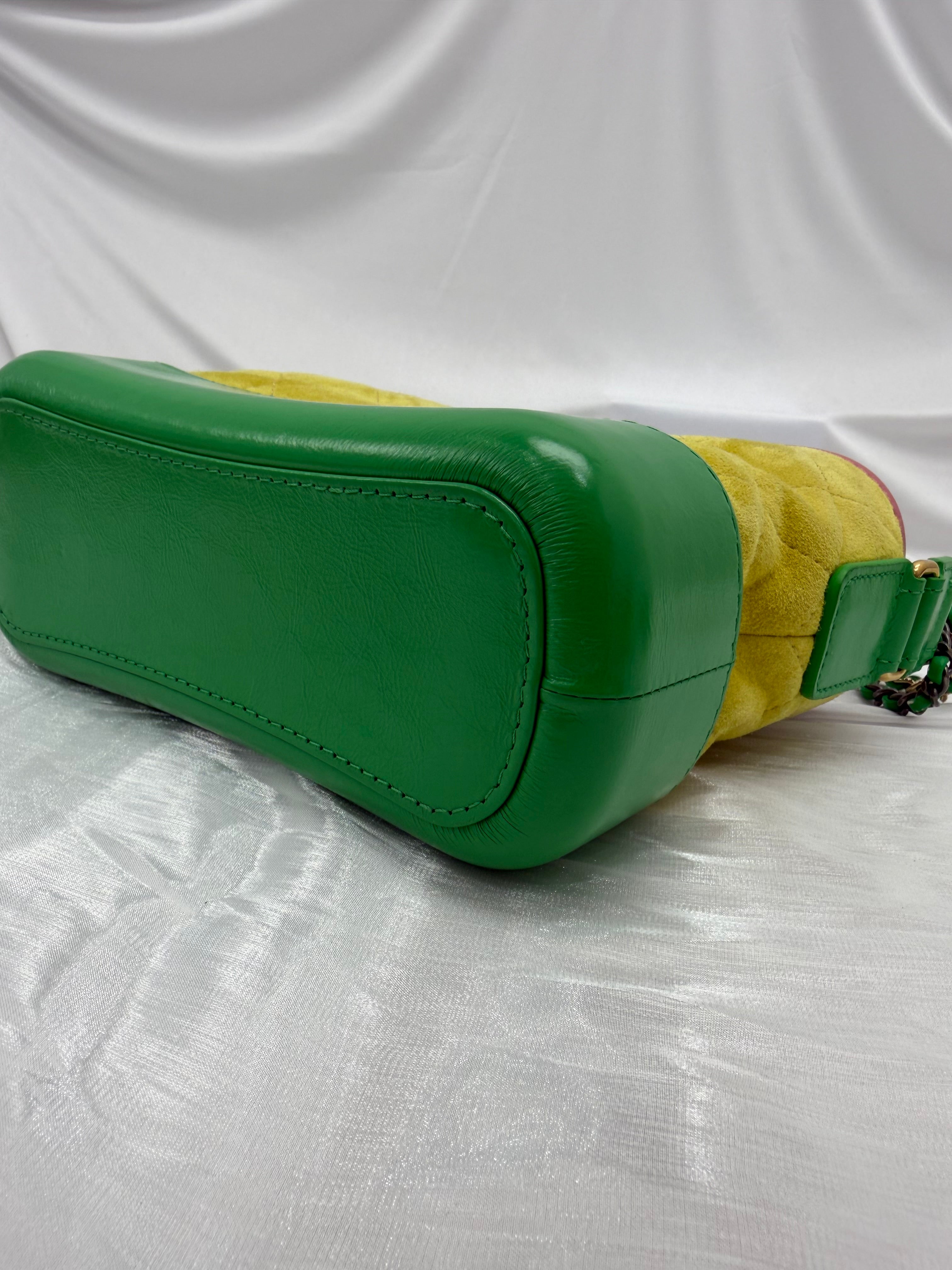 Chanel Multicolor Suede & Quilted Calfskin Small Gabrielle Hobo Bag