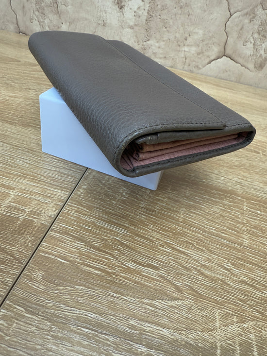 Gucci Grey Leather Long Wallet